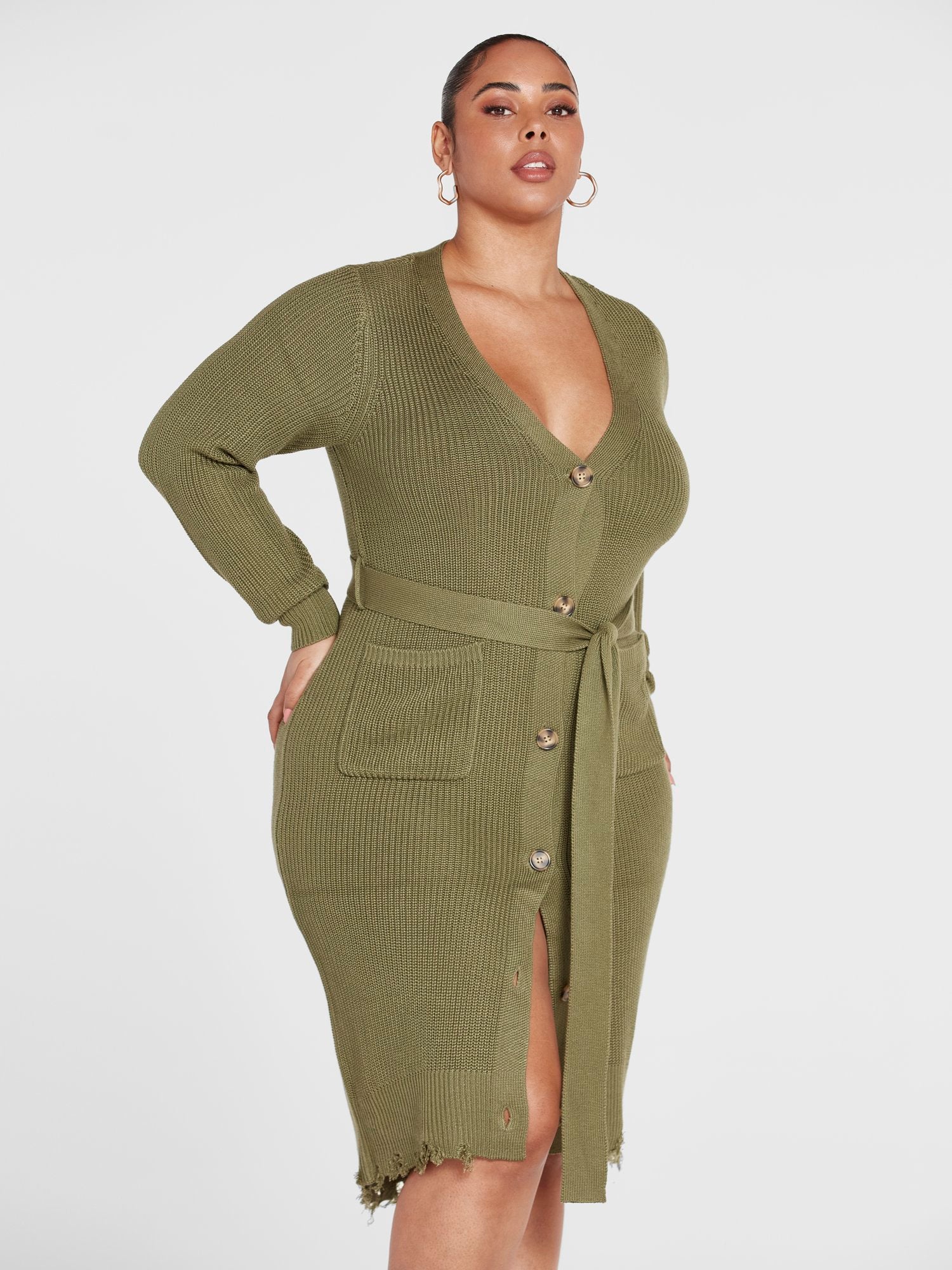 Sami Belted Cardigan Sweater Dress - Image 2
