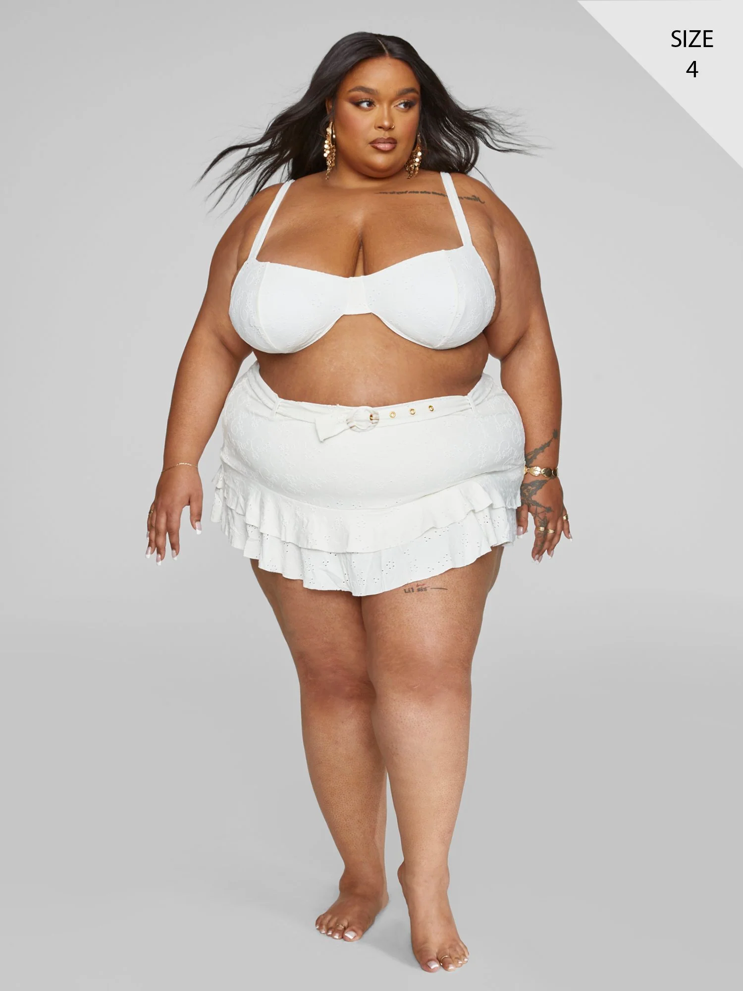 Sasha Eyelet Bikini Swim Skirt - Image 5