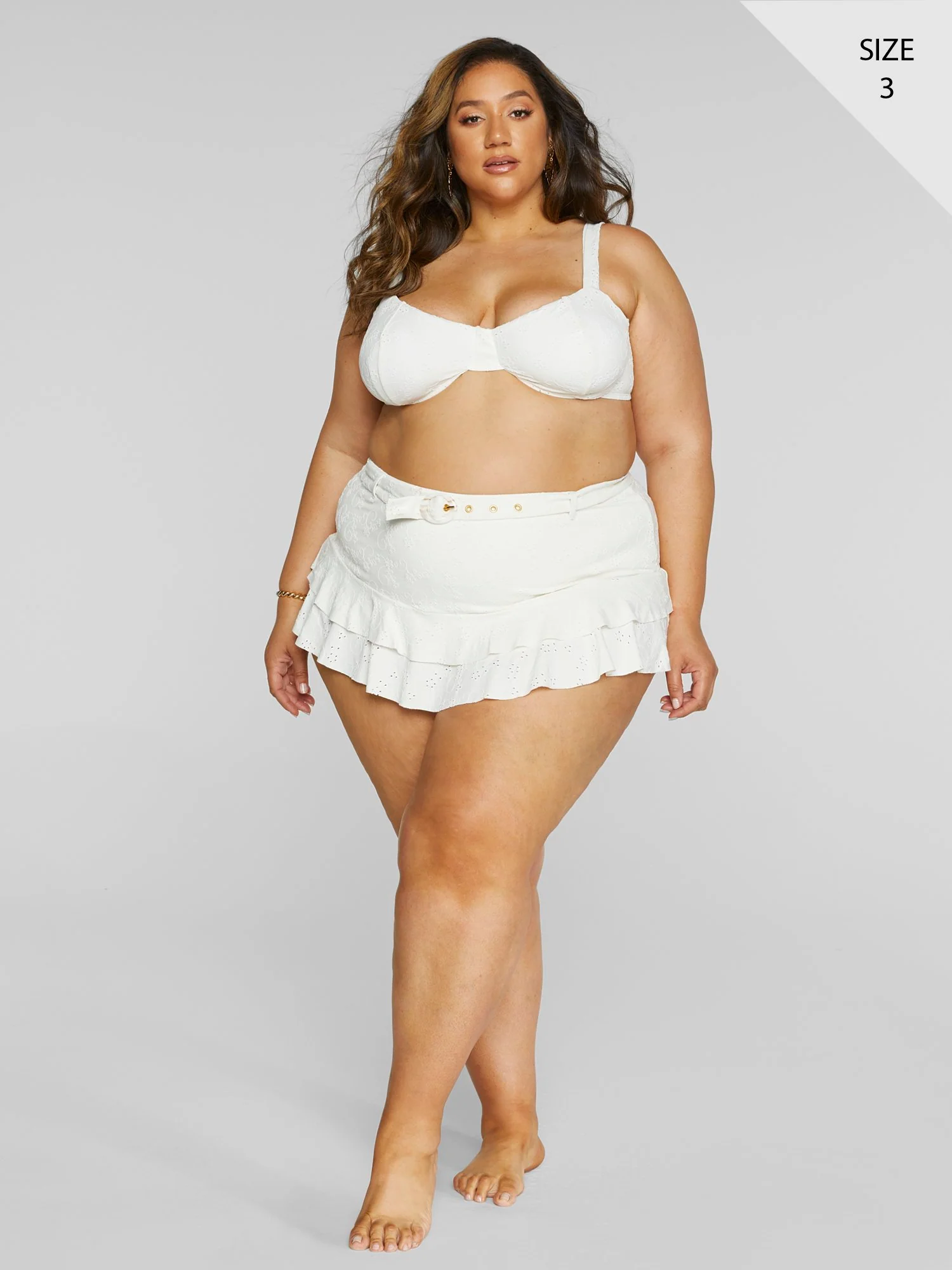 Sasha Eyelet Bikini Swim Skirt - Image 7