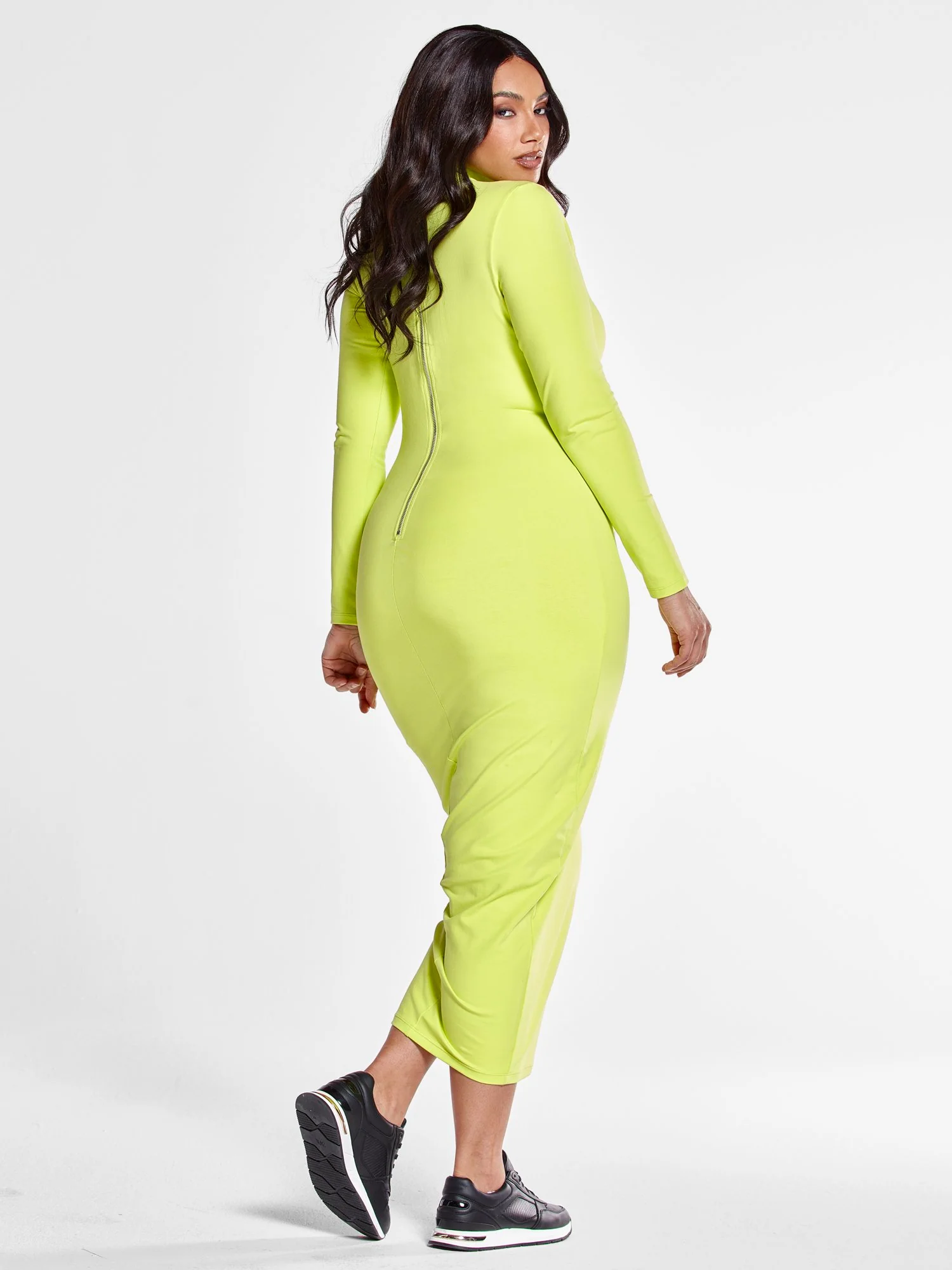 Shandra Mockneck Bodycon Maxi Dress - Image 3