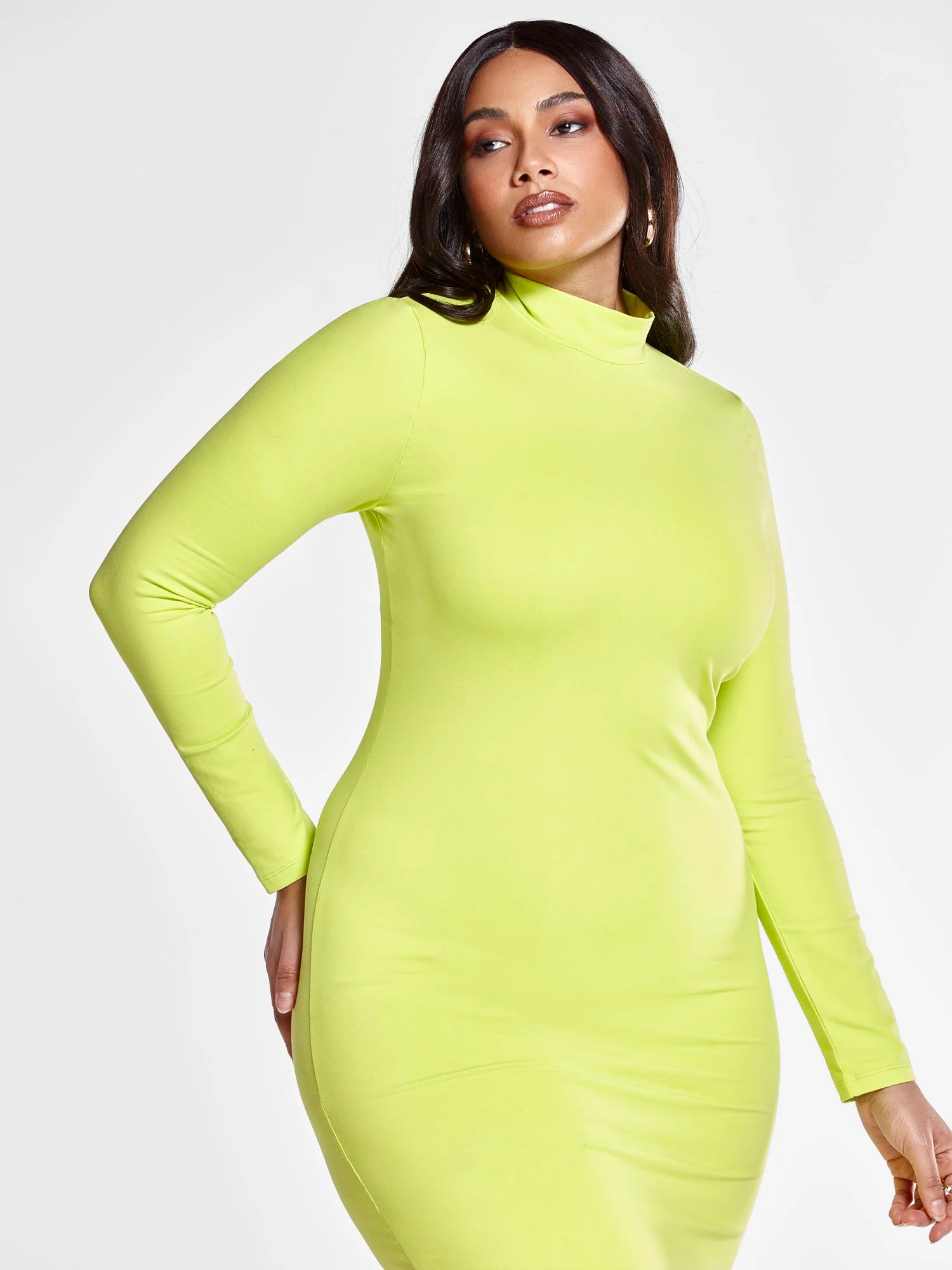 Shandra Mockneck Bodycon Maxi Dress - Image 4