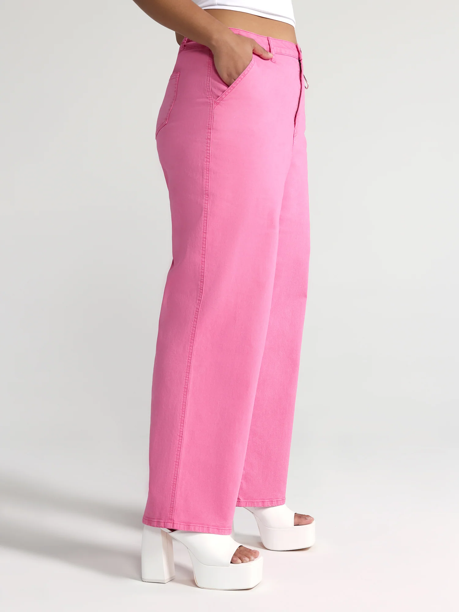 Shanica Straight Leg Jeans with Heart Accessory - Image 3