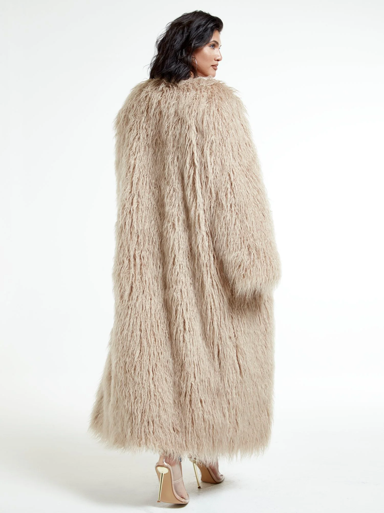 Shanice Ankle Length Faux Fur Coat - Image 4