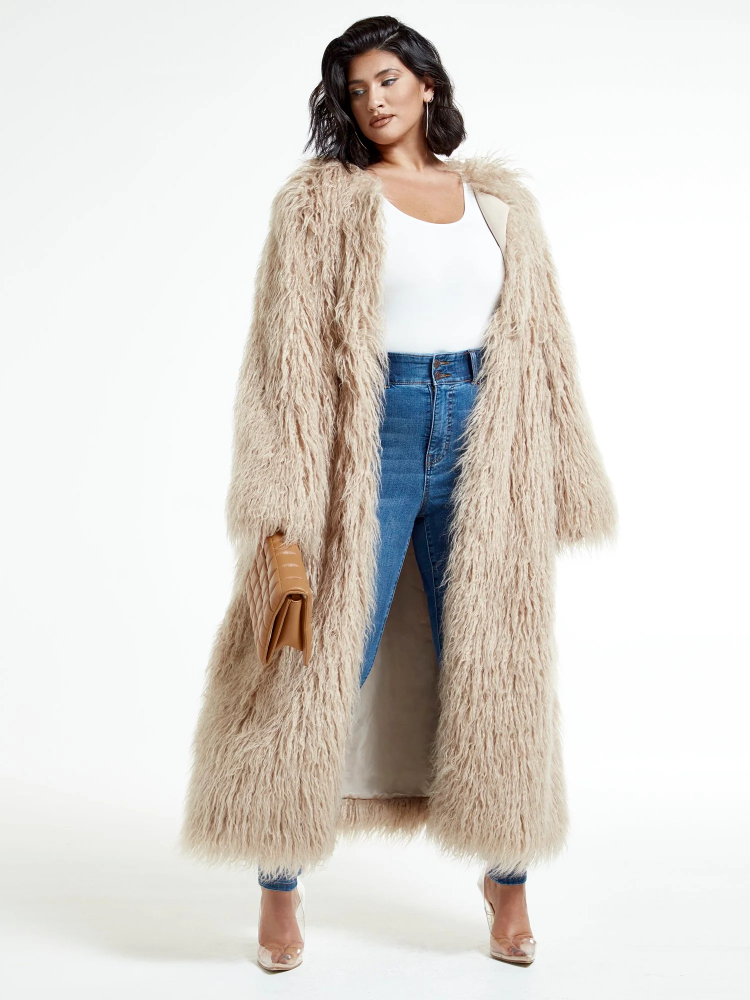 Shanice Ankle Length Faux Fur Coat - Image 5