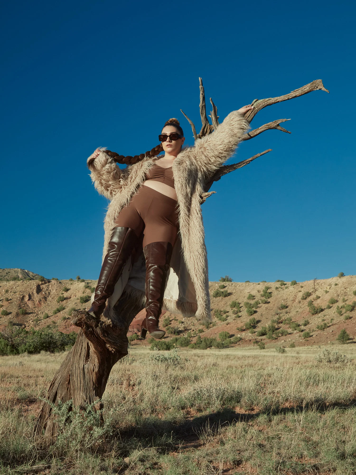 Shanice Ankle Length Faux Fur Coat - Image 9
