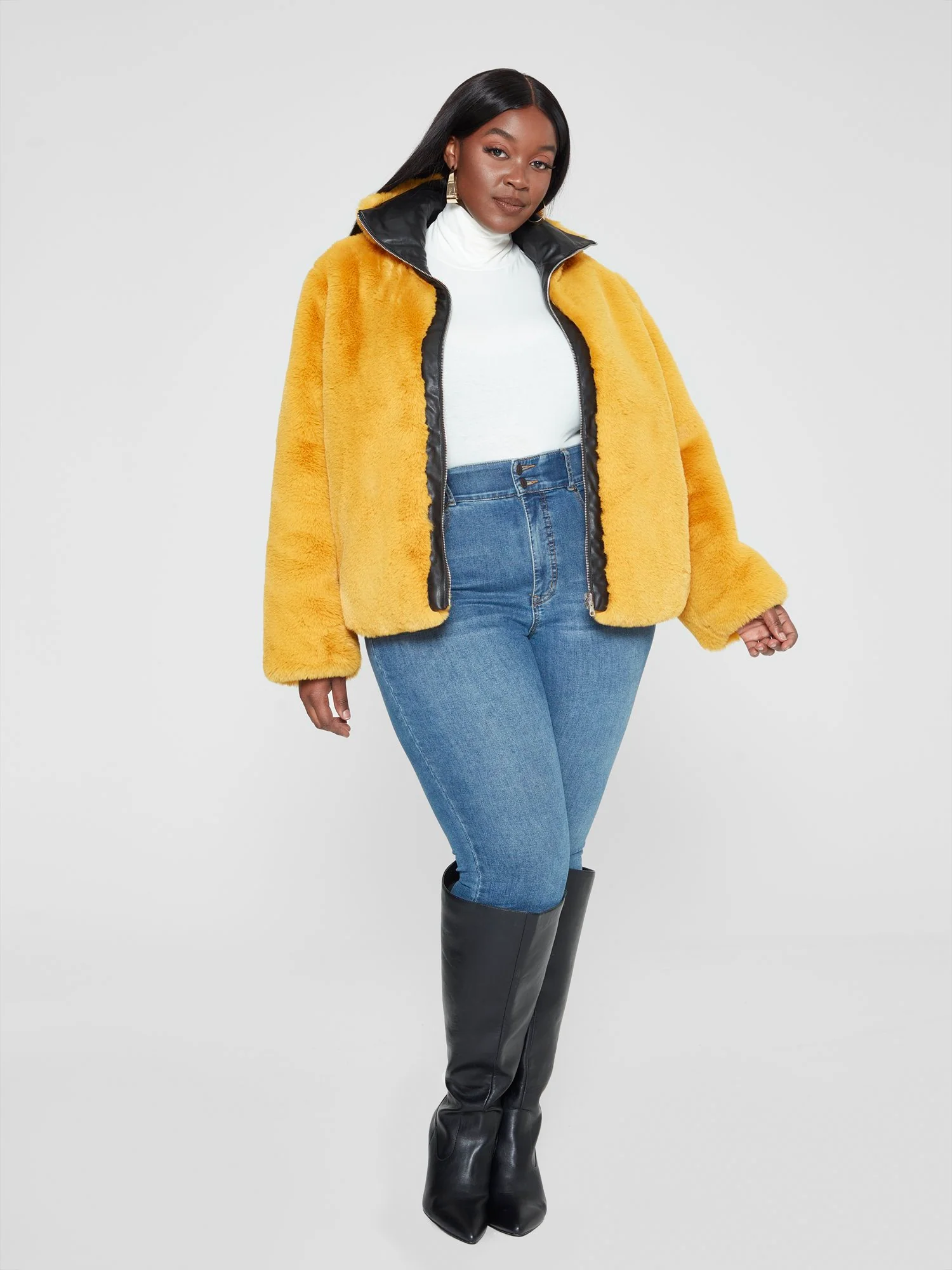 Sharane Faux Fur Reversible Coat - Image 3
