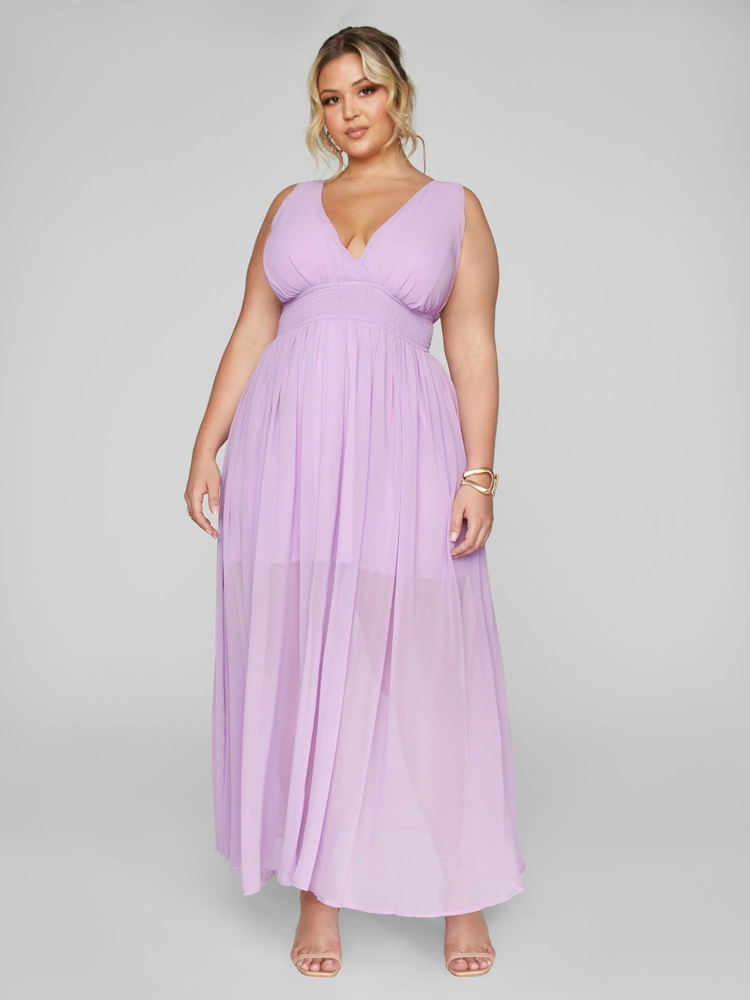 Shayna Deep V-Neck Maxi Dress