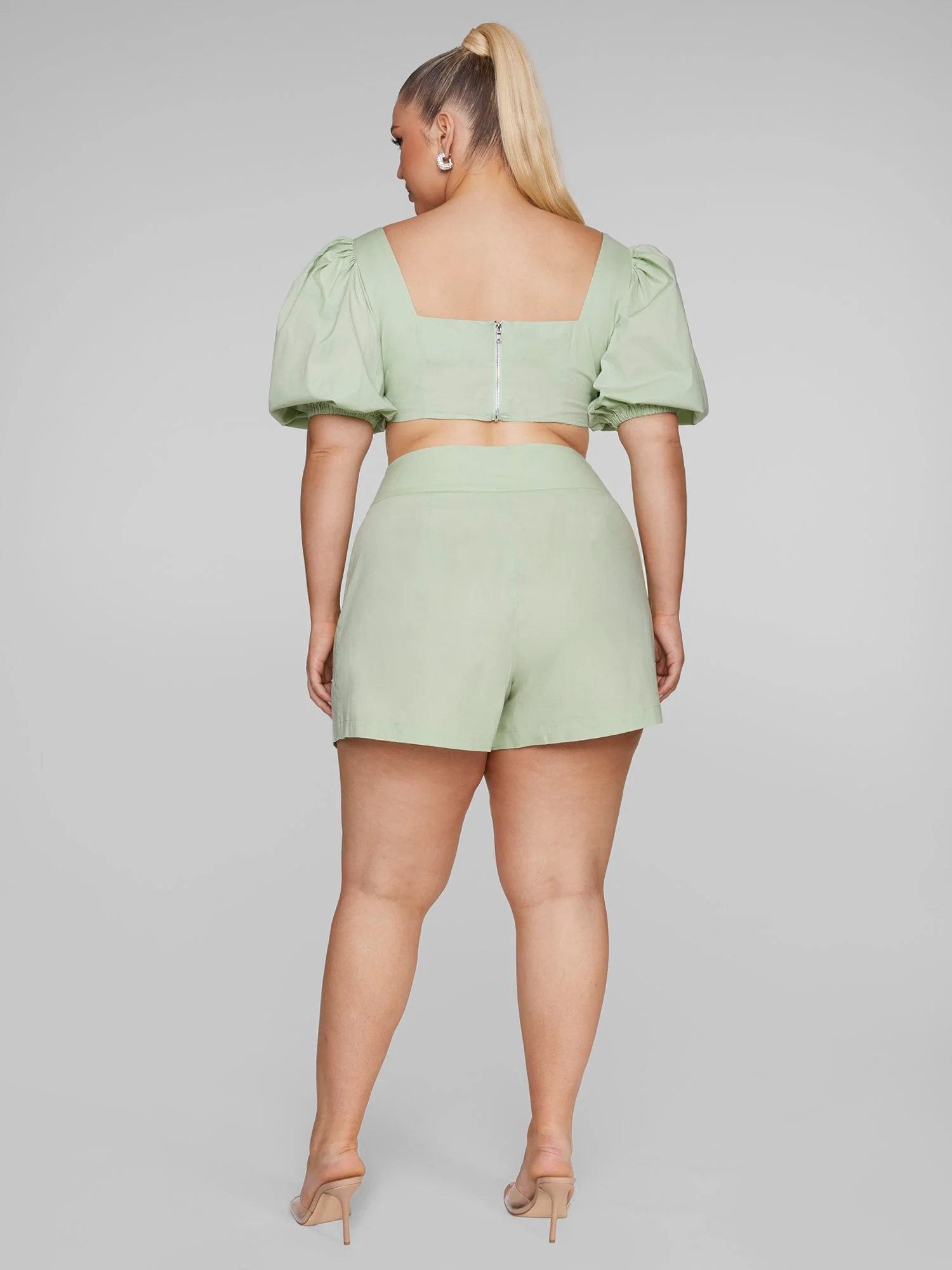 Shelley Puff Sleeve Crop Top - Image 6