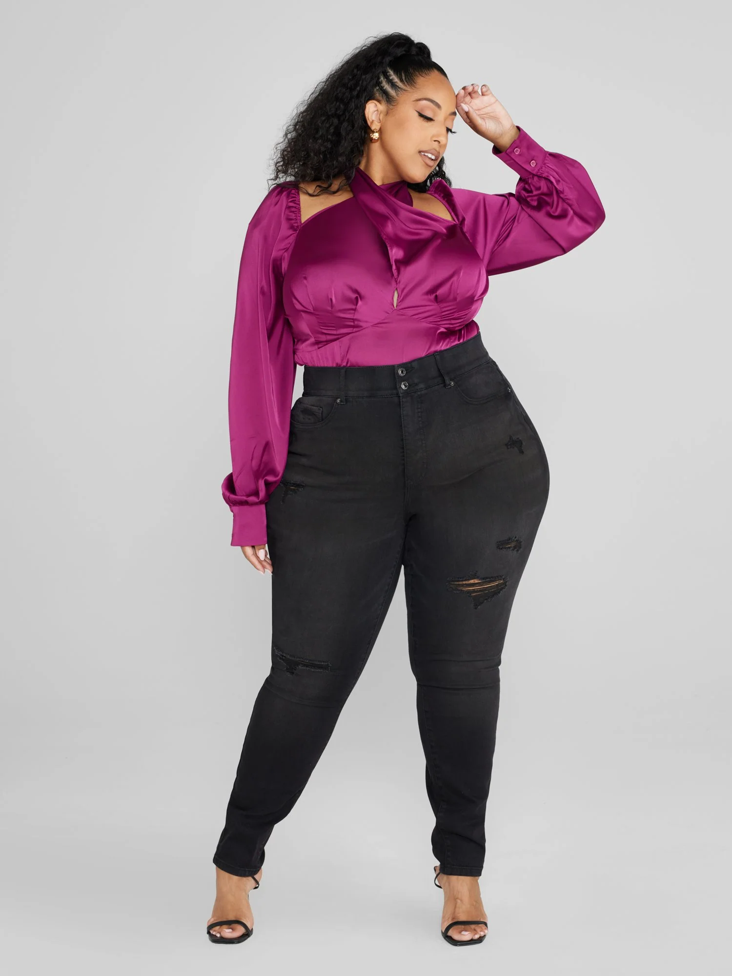 Sheree Crisscross Halter Neck Top - Image 3