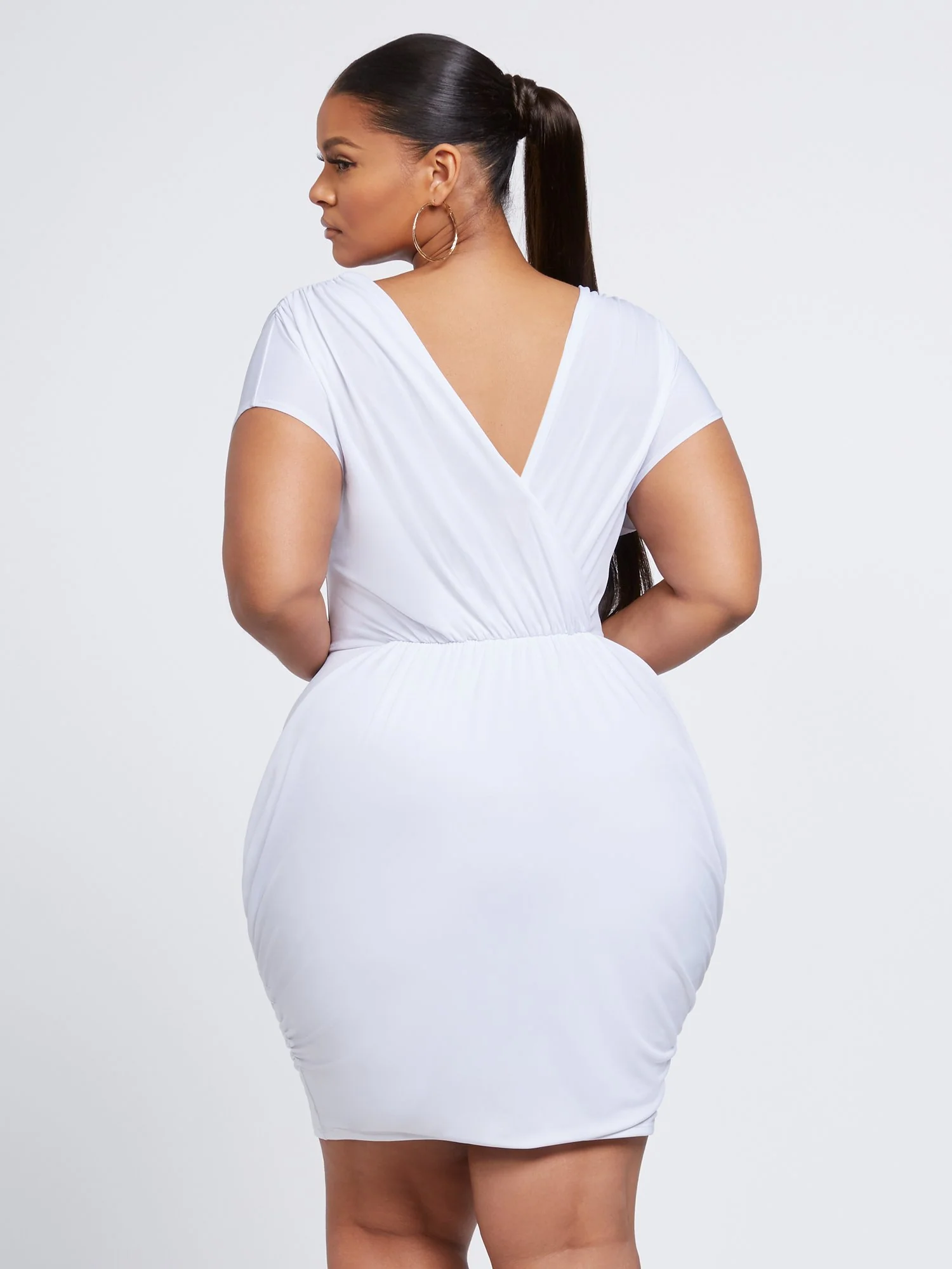 Shiloh Draped Bodycon Dress - Image 3