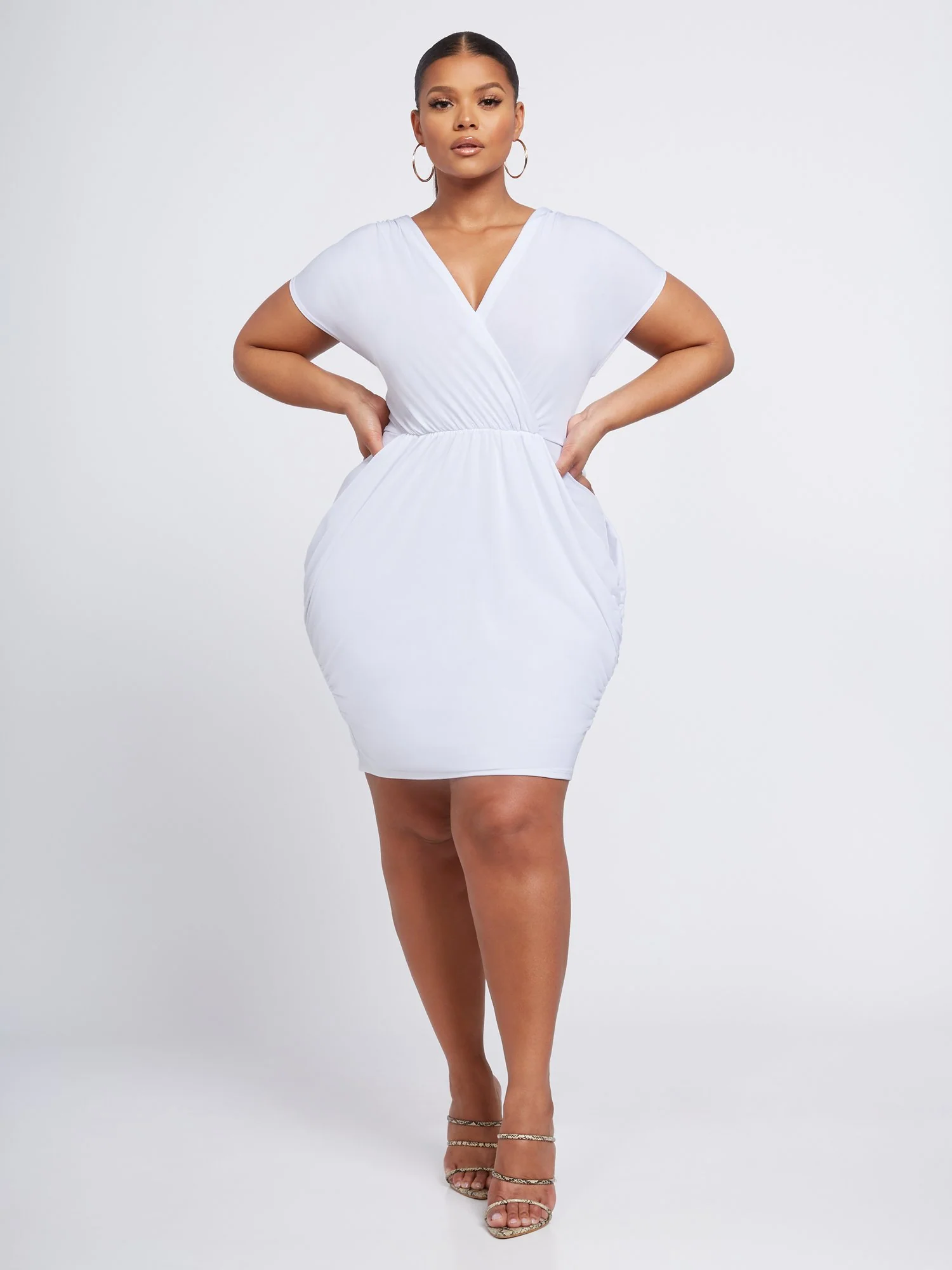 Shiloh Draped Bodycon Dress - Image 4
