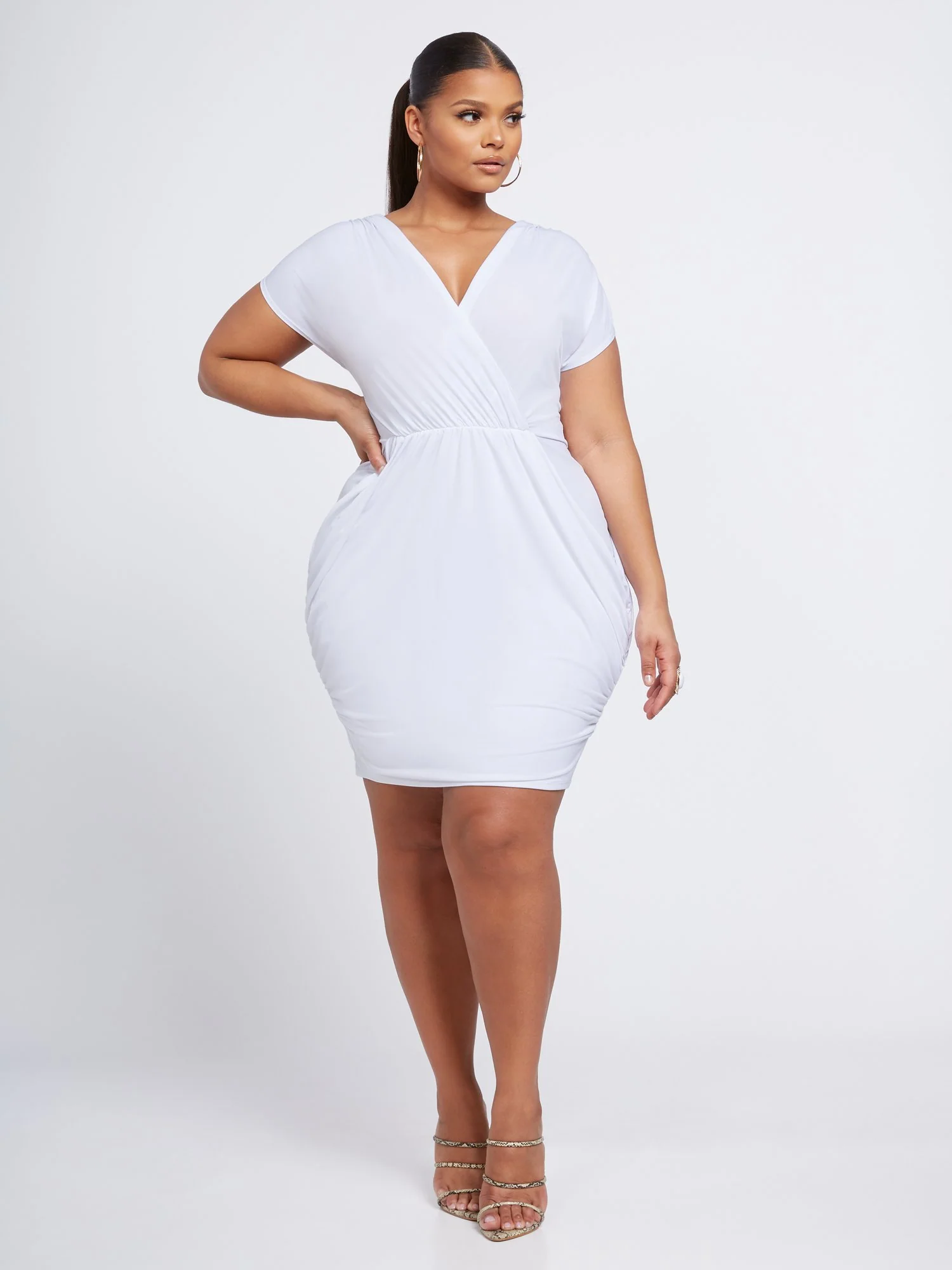 Shiloh Draped Bodycon Dress - Image 5