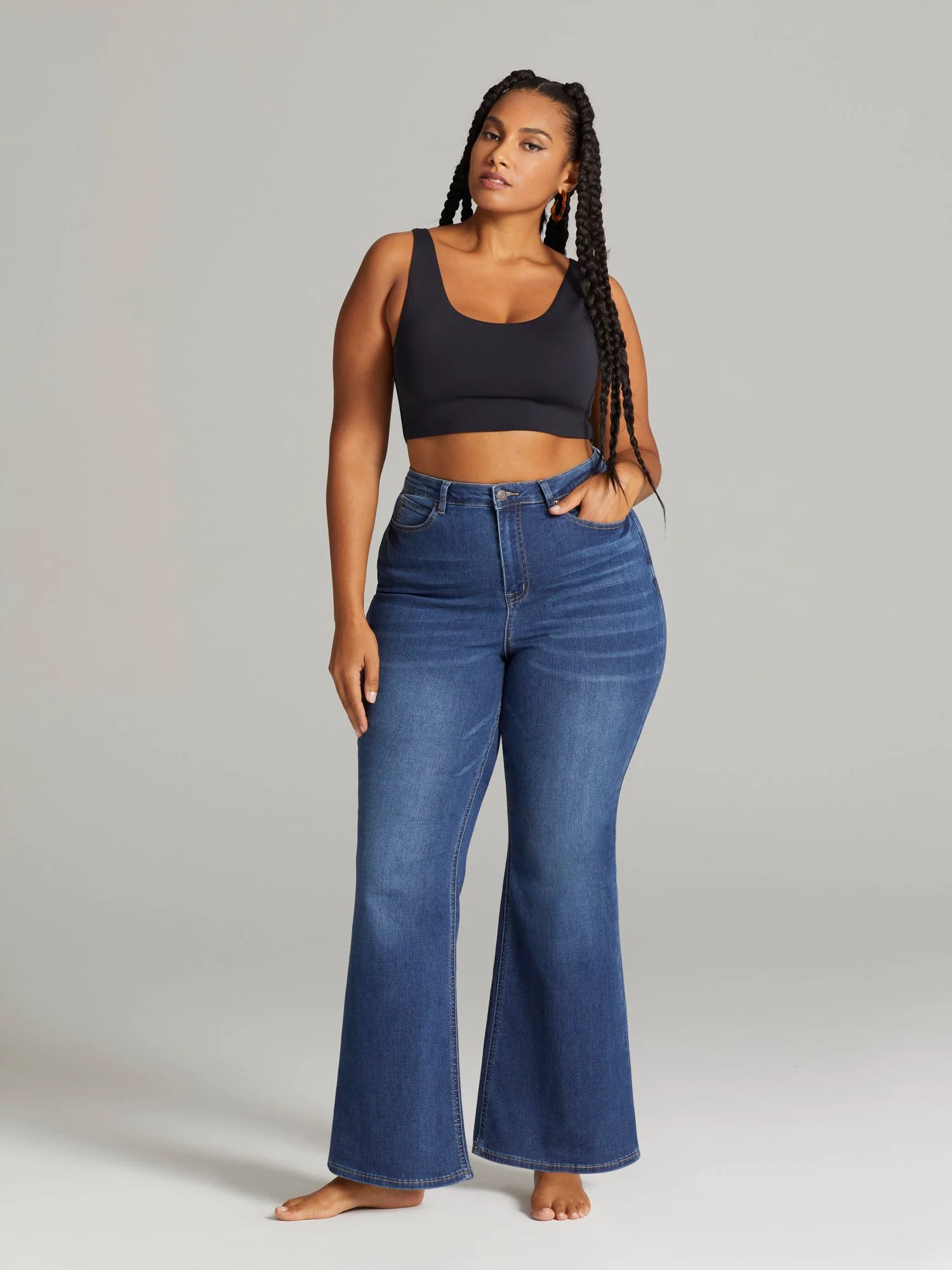 Shondra High Rise Flare Leg Jeans