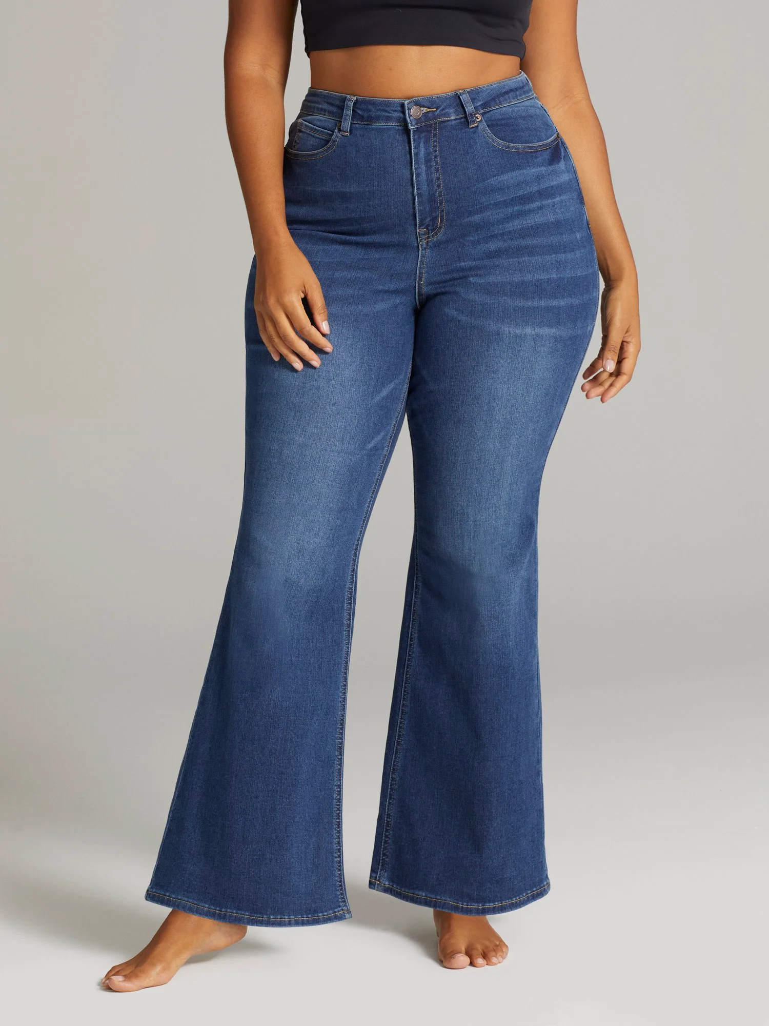 Shondra High Rise Flare Leg Jeans - Image 3