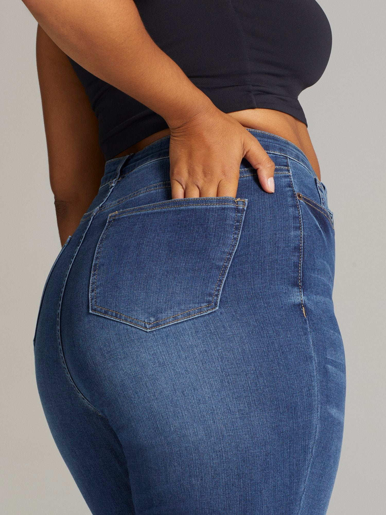 Shondra High Rise Flare Leg Jeans - Image 4