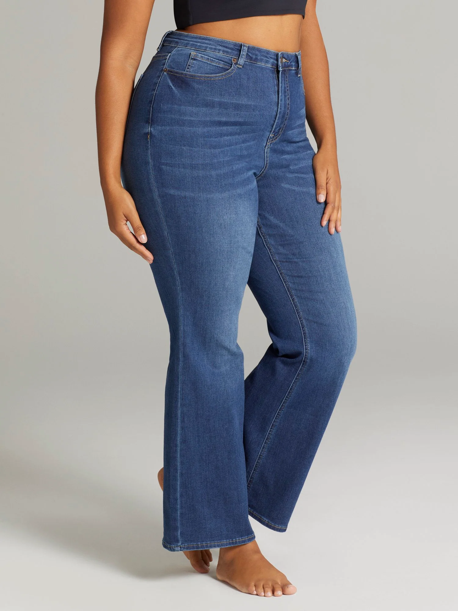 Shondra High Rise Flare Leg Jeans - Image 5