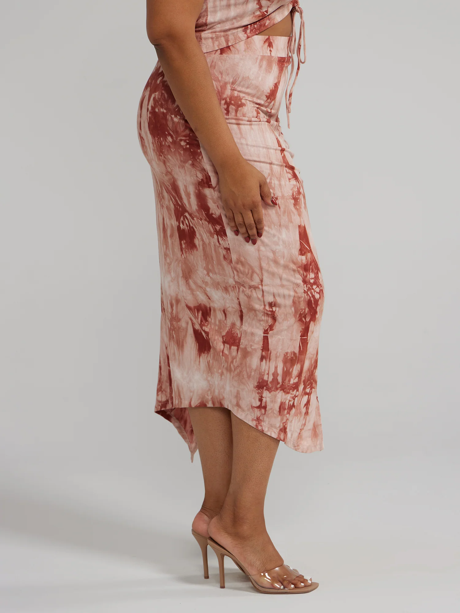 Side Slit Ruched Midi Skirt - Image 8