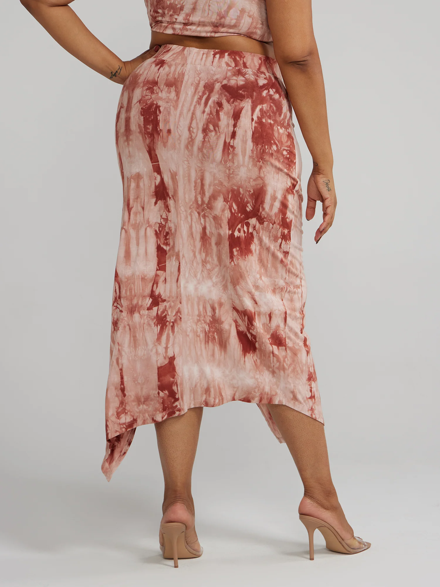 Side Slit Ruched Midi Skirt - Image 9
