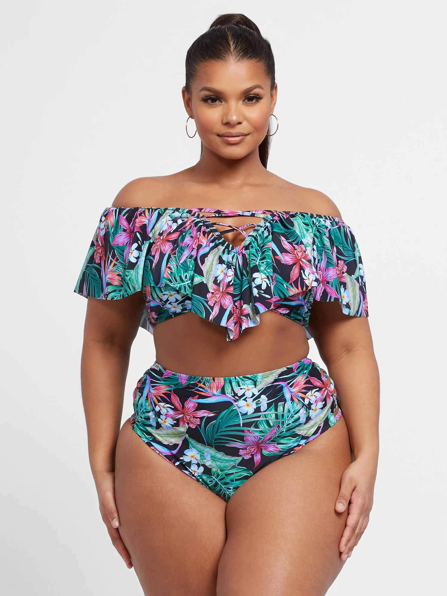 Sienna Bandeau Ruffle Bikini Top - Image 2