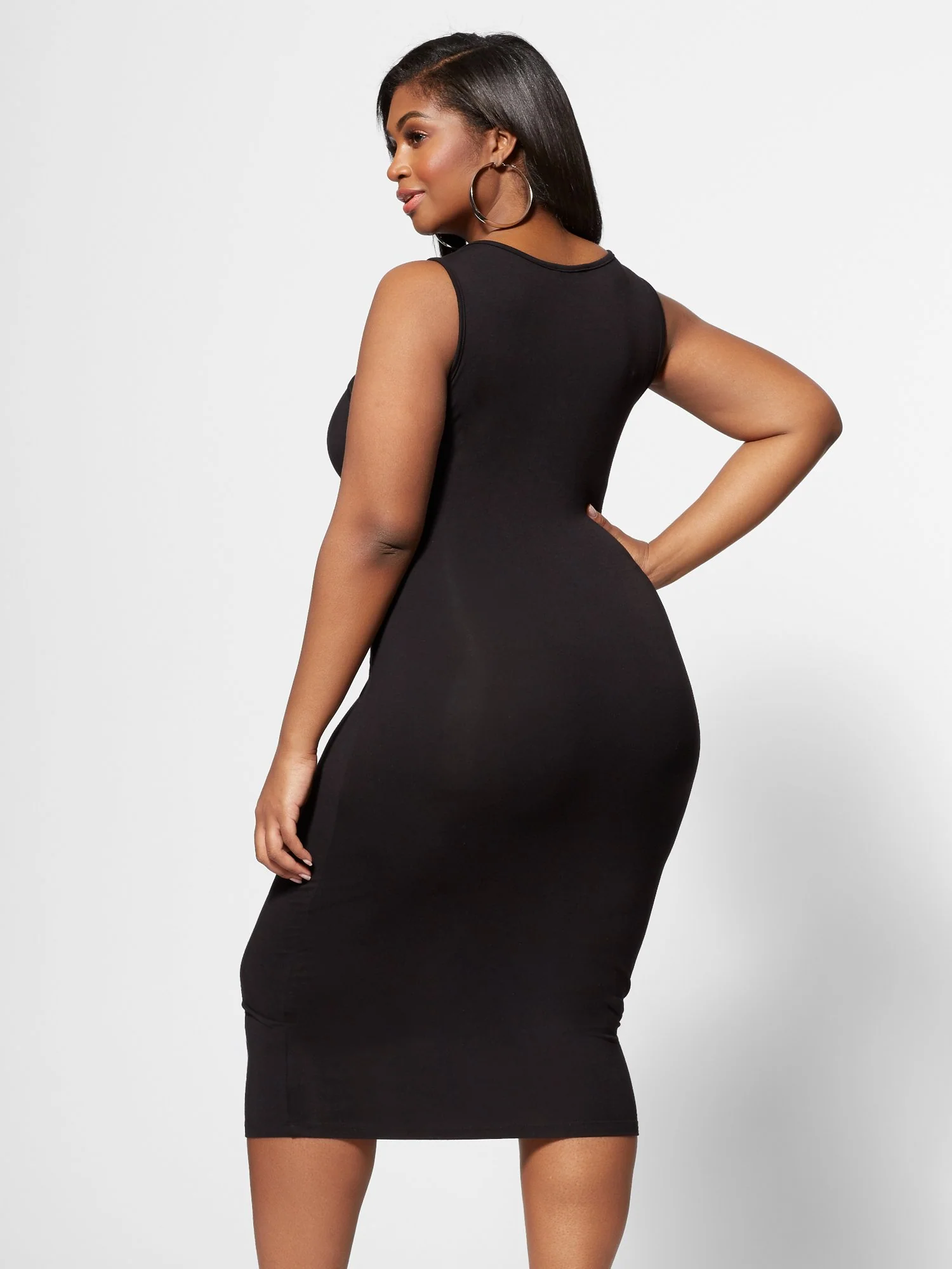 Signature - Black Sleeveless Everyday Midi - Image 3