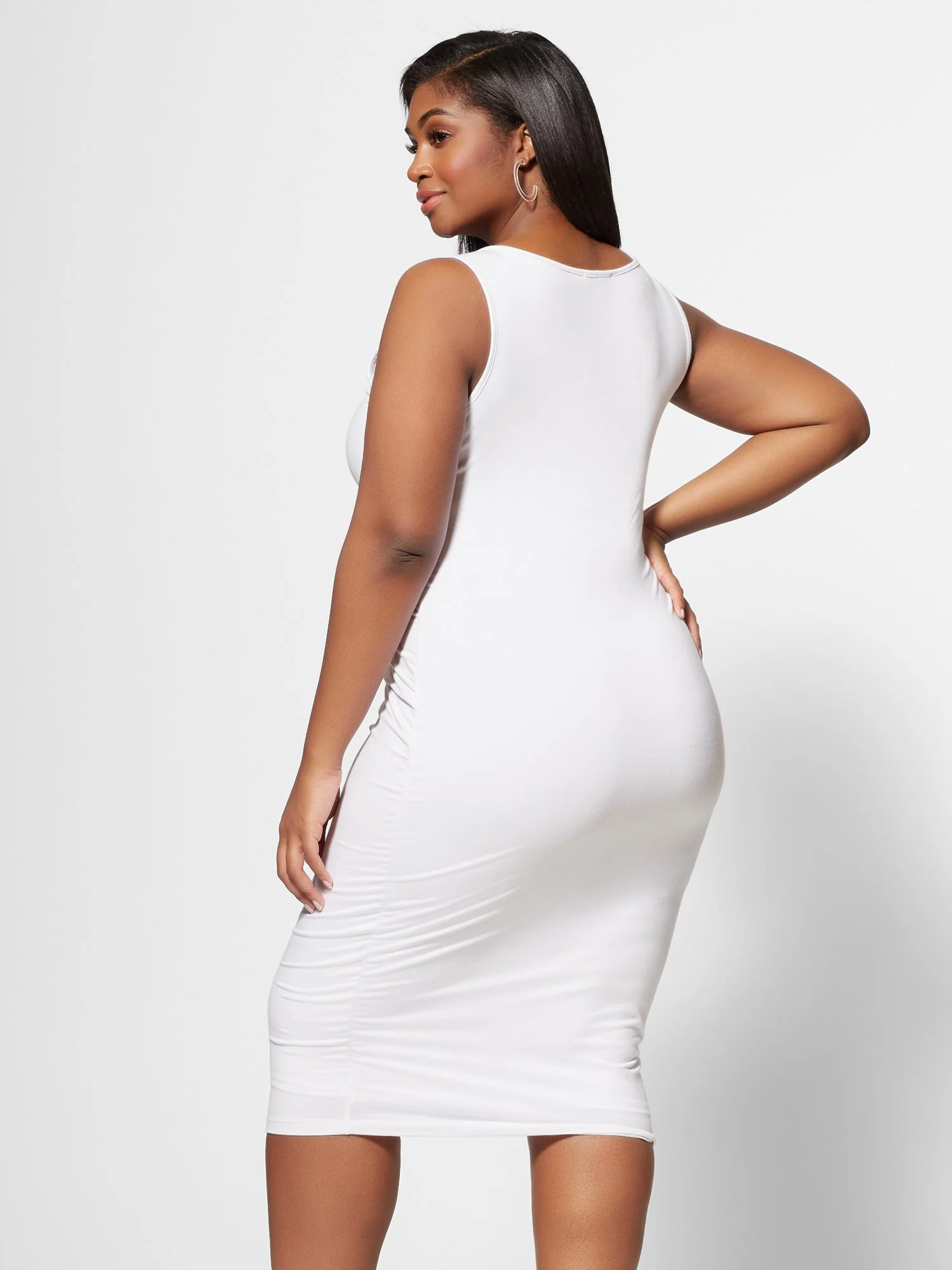 Signature - White Sleeveless Everyday Midi - Image 3