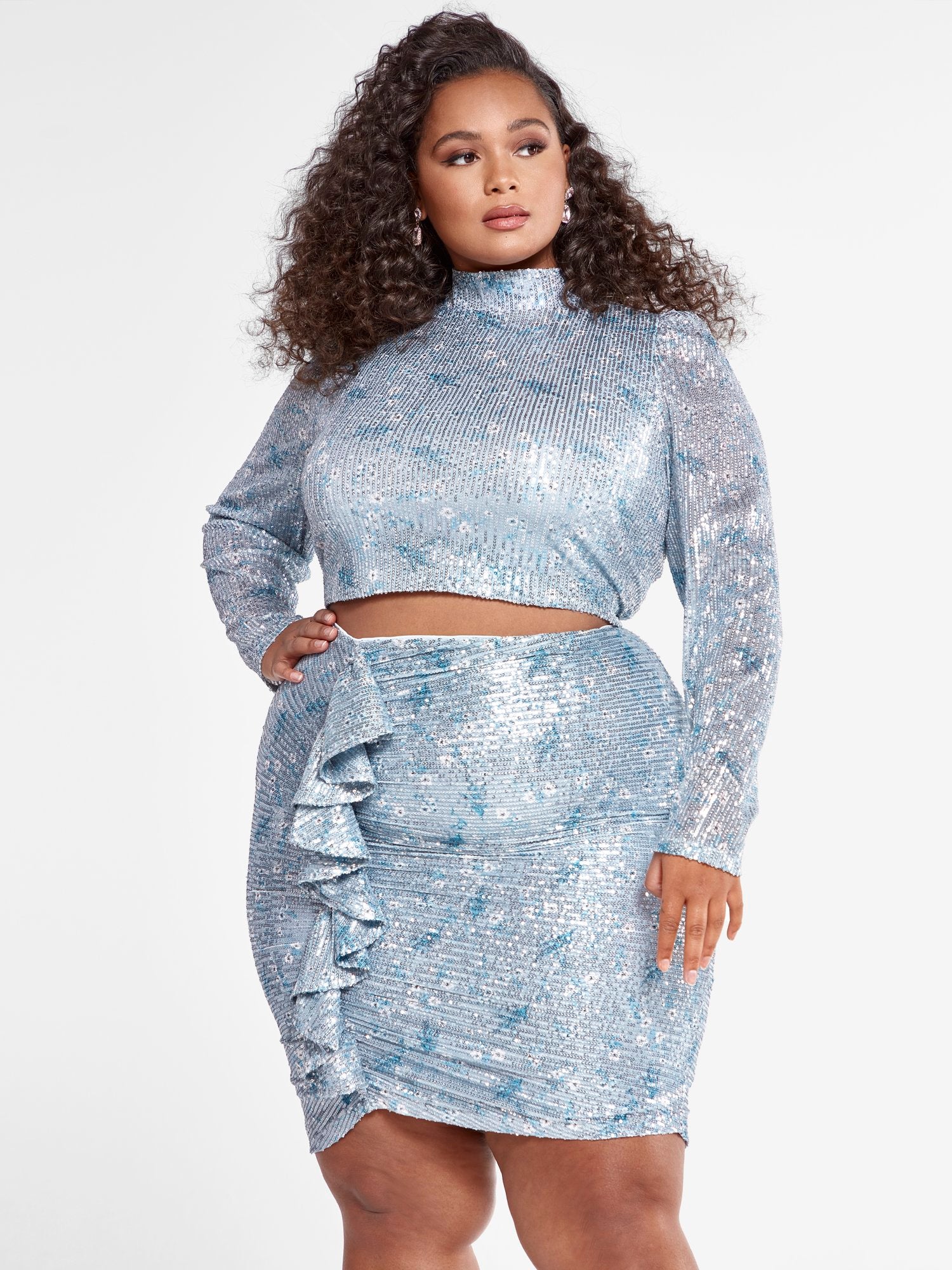 Simone Sequin Mockneck Top - Image 6
