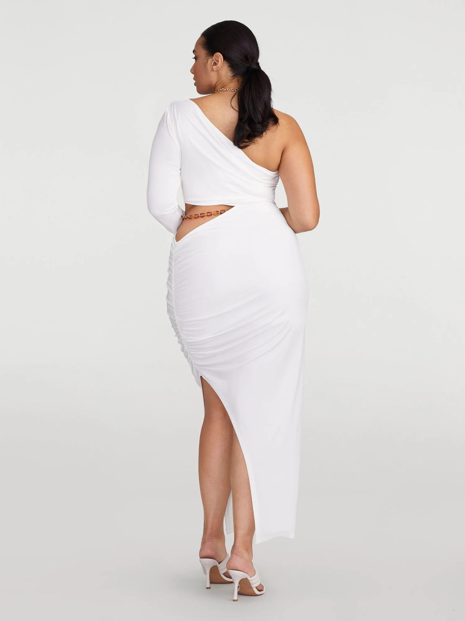 Skai One Sleeve Cutout Dress - Image 4