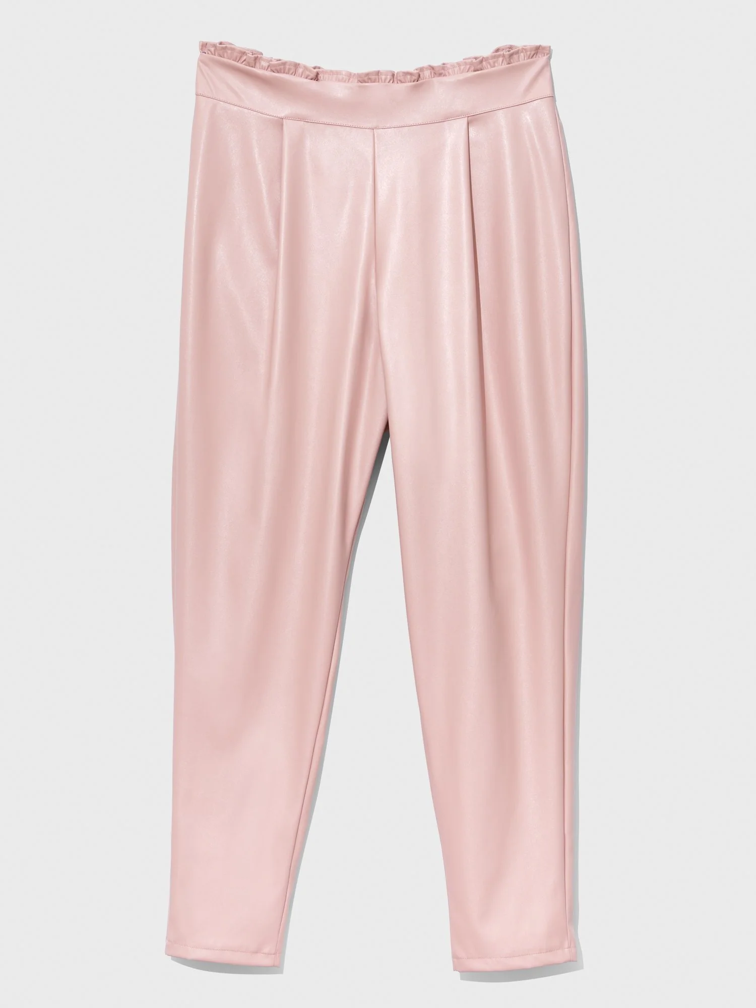 Stephanie Faux Leather Paperbag Waist Pants - Image 3