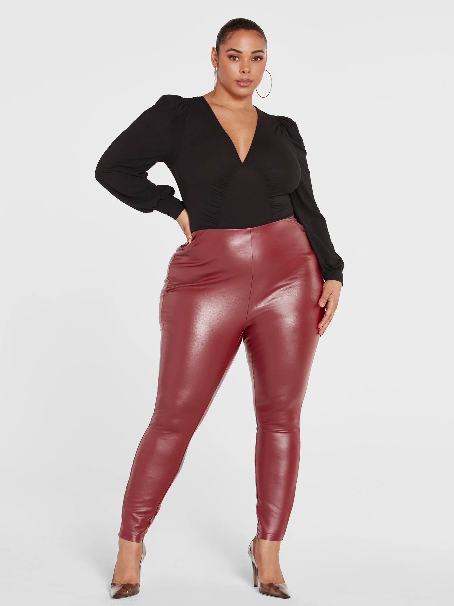 Tamara Coated Ponte Knit Leggings - Image 8