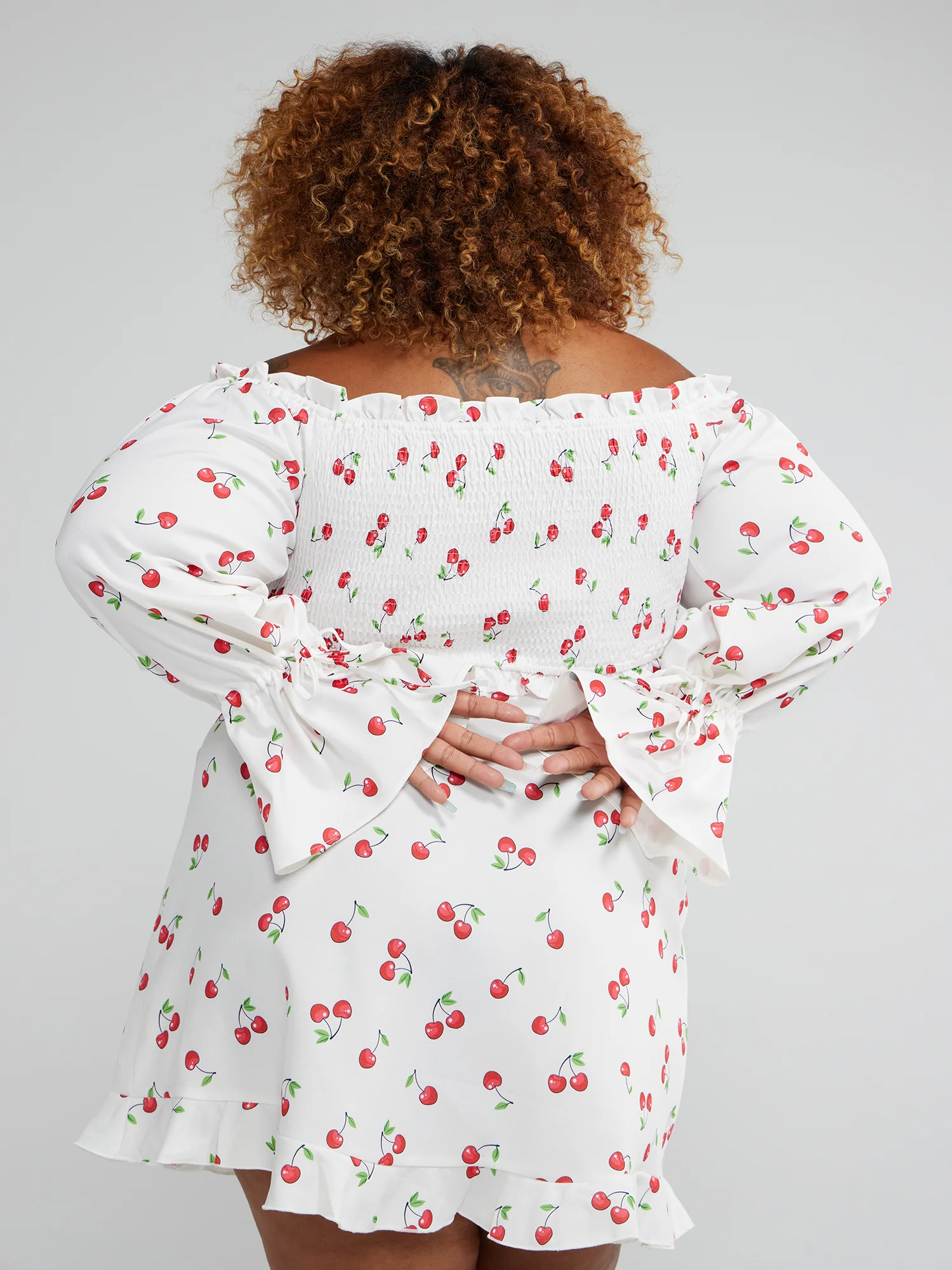 Tatiana Off The Shoulder Cherry Print Top - Image 4