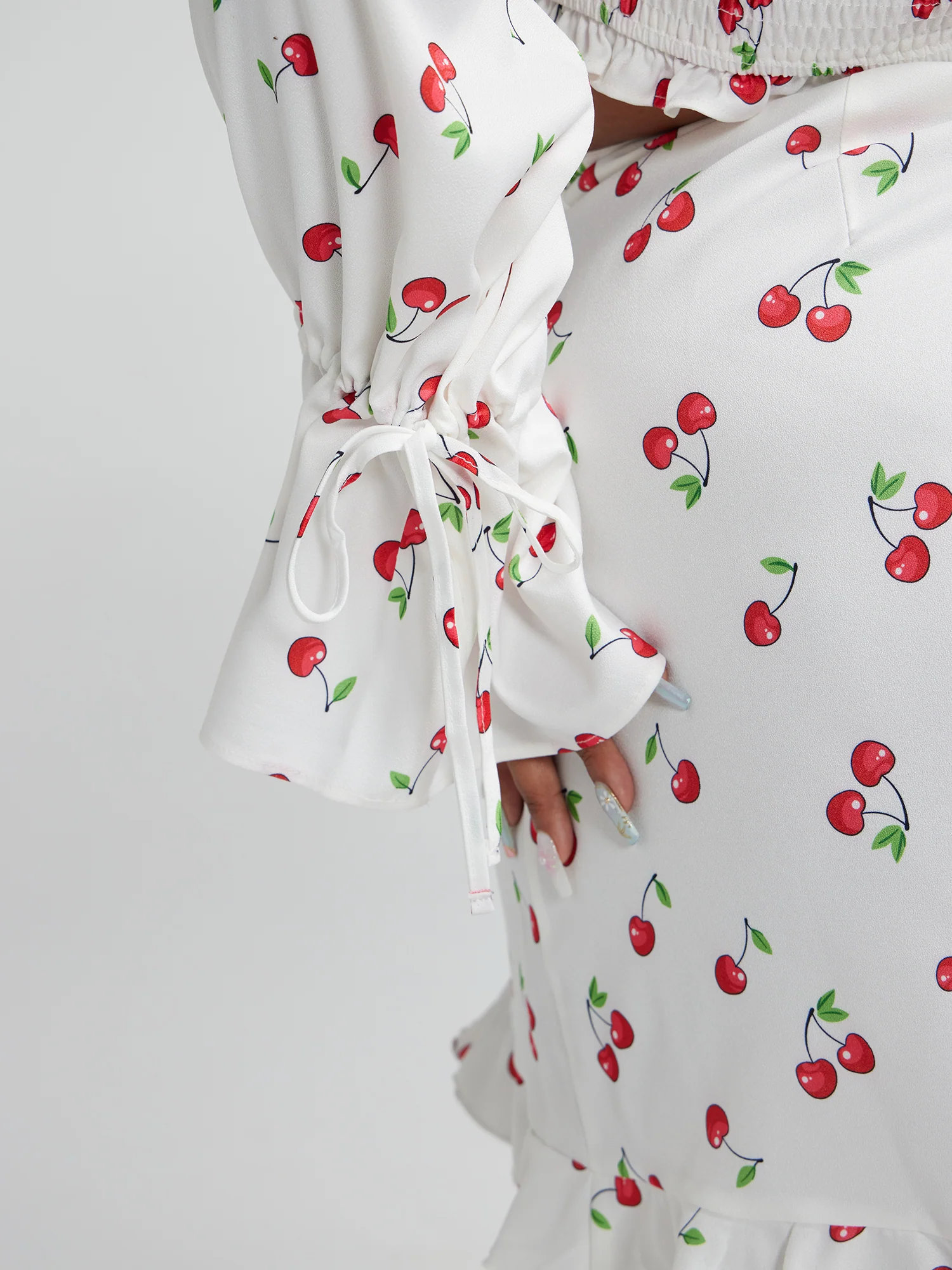 Tatiana Off The Shoulder Cherry Print Top - Image 6