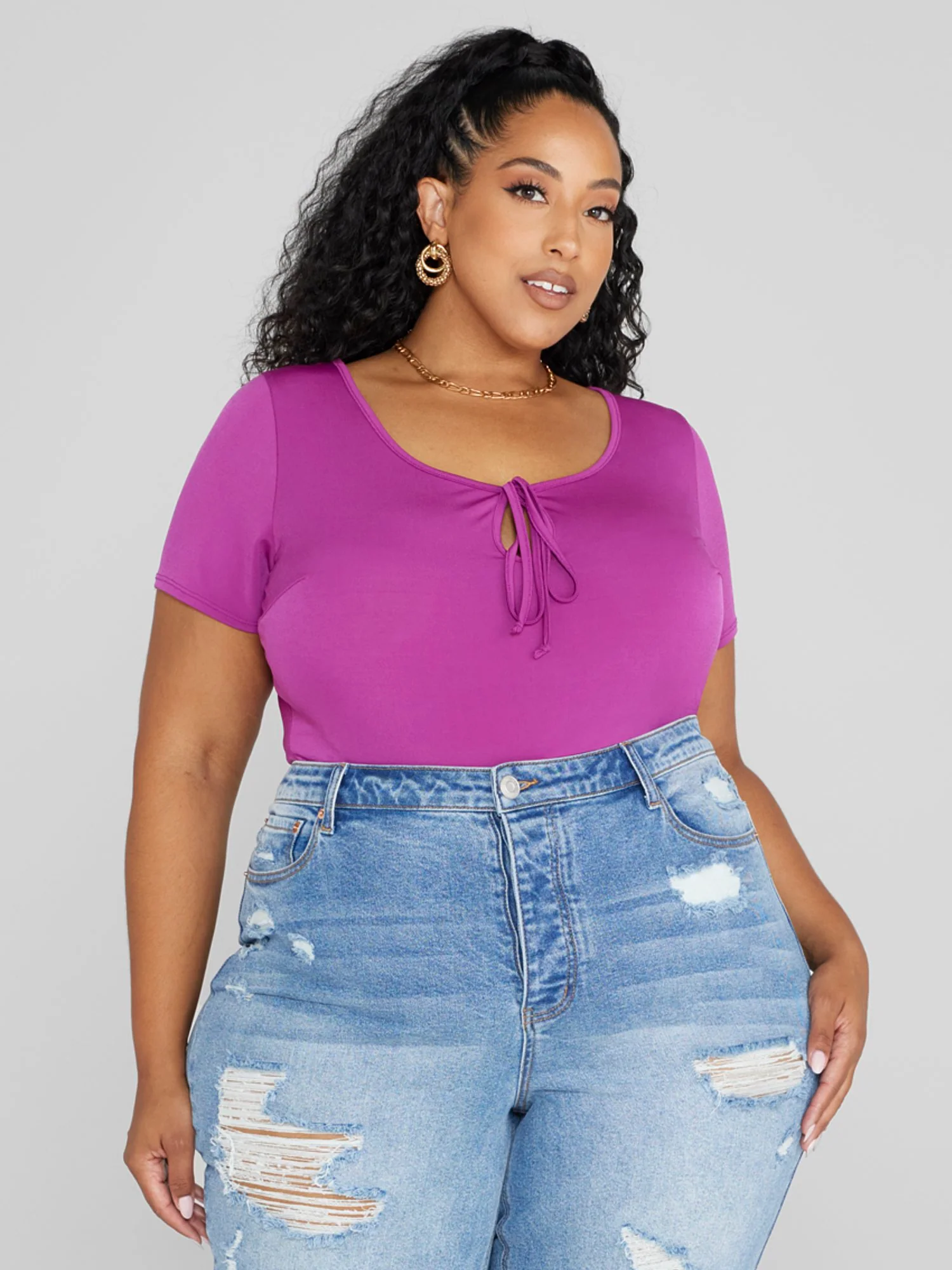 Teena Keyhole Knit Bodysuit