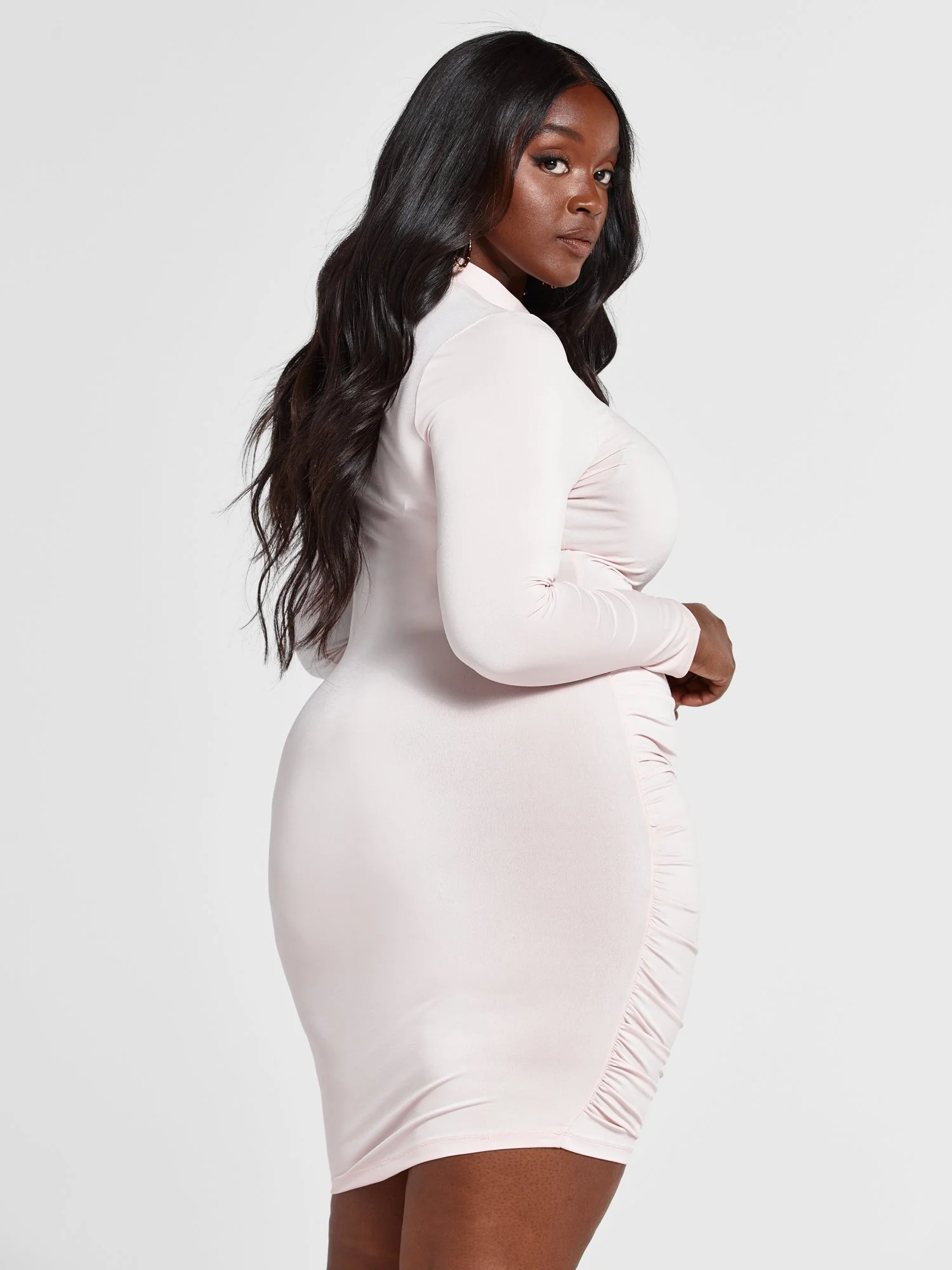 Thalia Ruched Bodycon Dress - Image 4