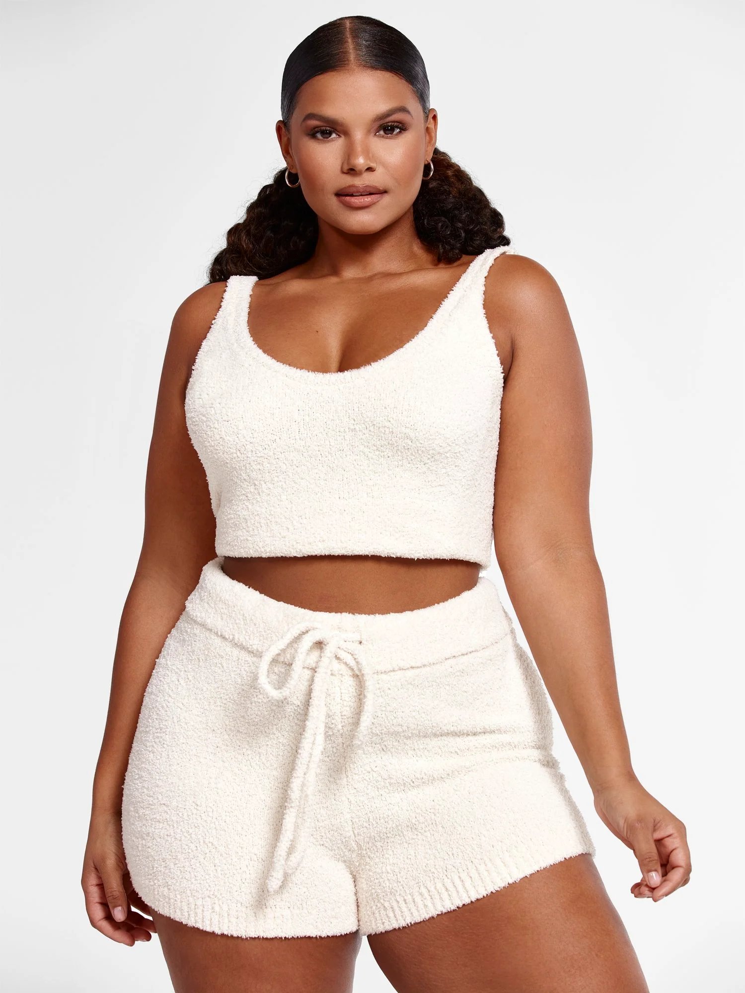 The Cuddle Booty Shorts in Ivory - Image 3