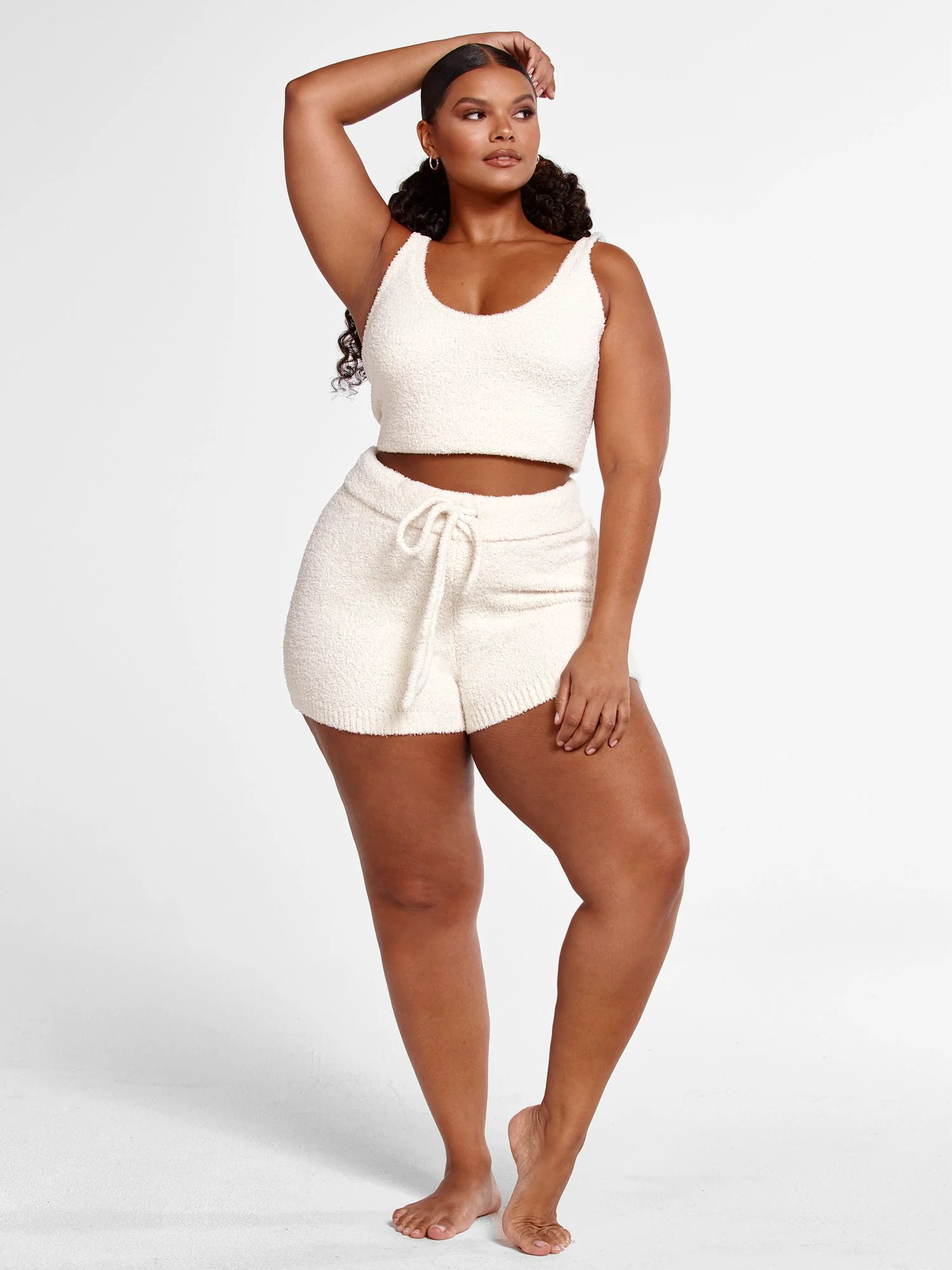 The Cuddle Booty Shorts in Ivory - Image 4