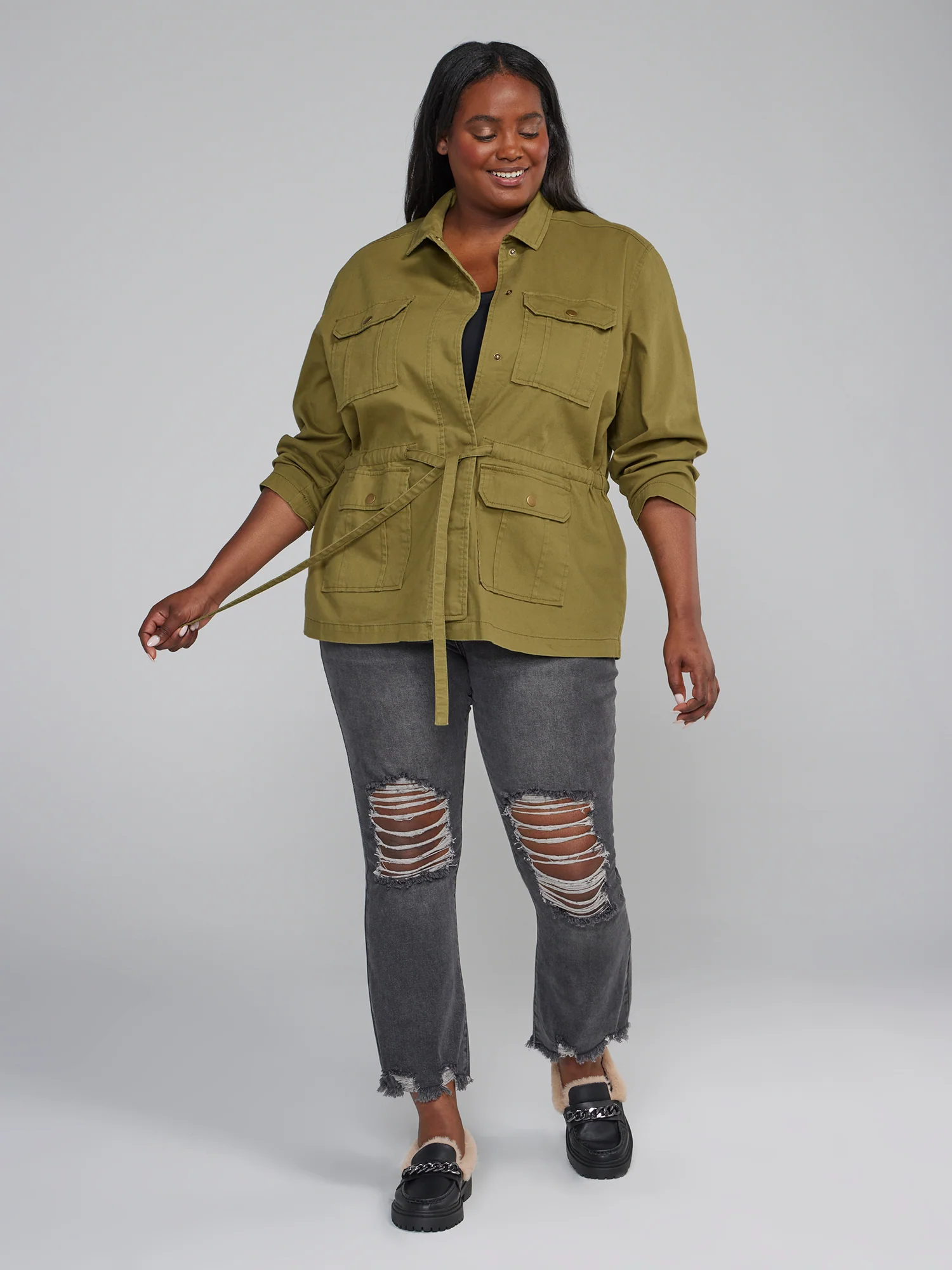 Tie-Waist Utility Jacket - Image 4