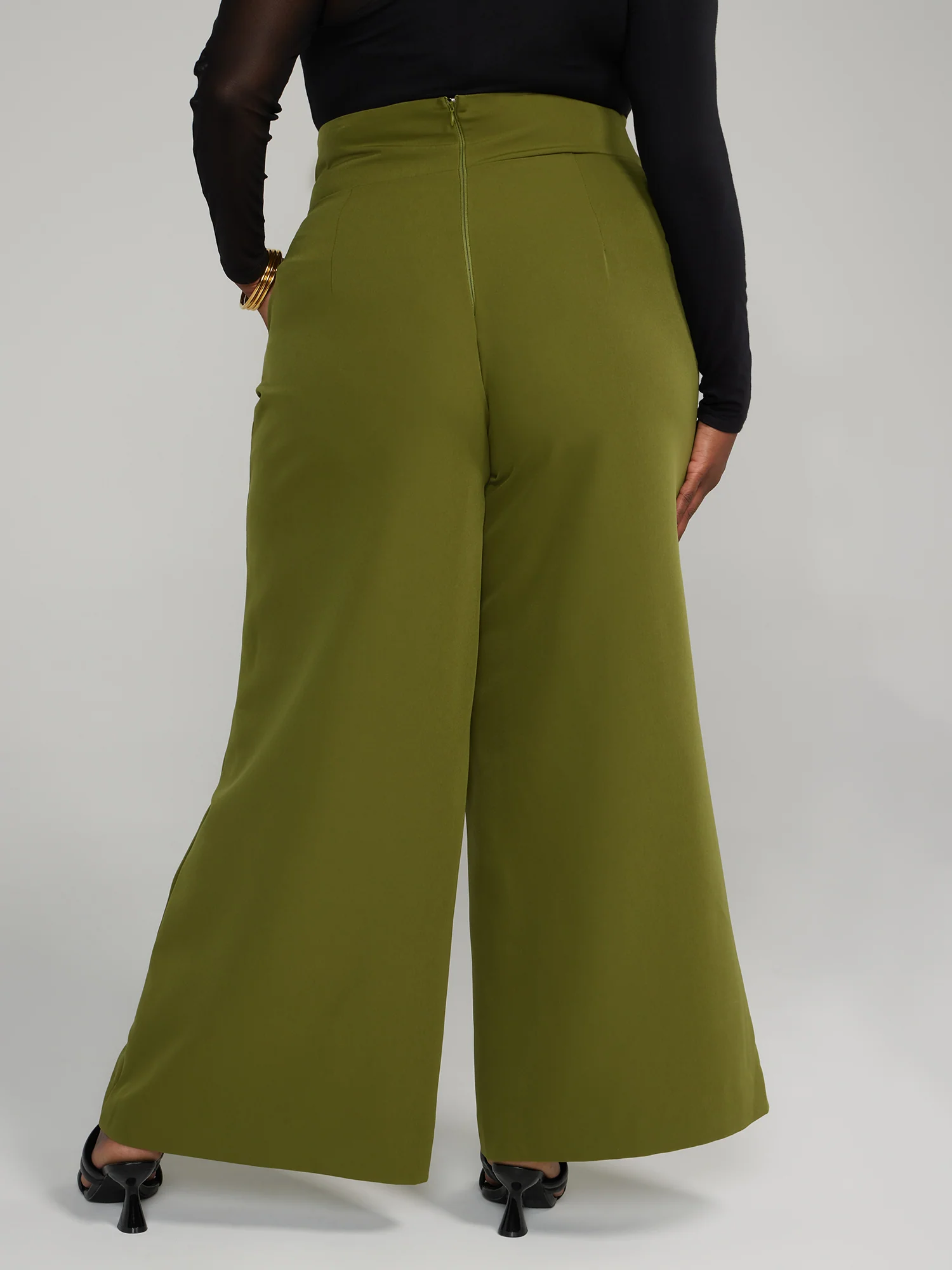 Tie-Waist Wide Leg Pants - Image 3