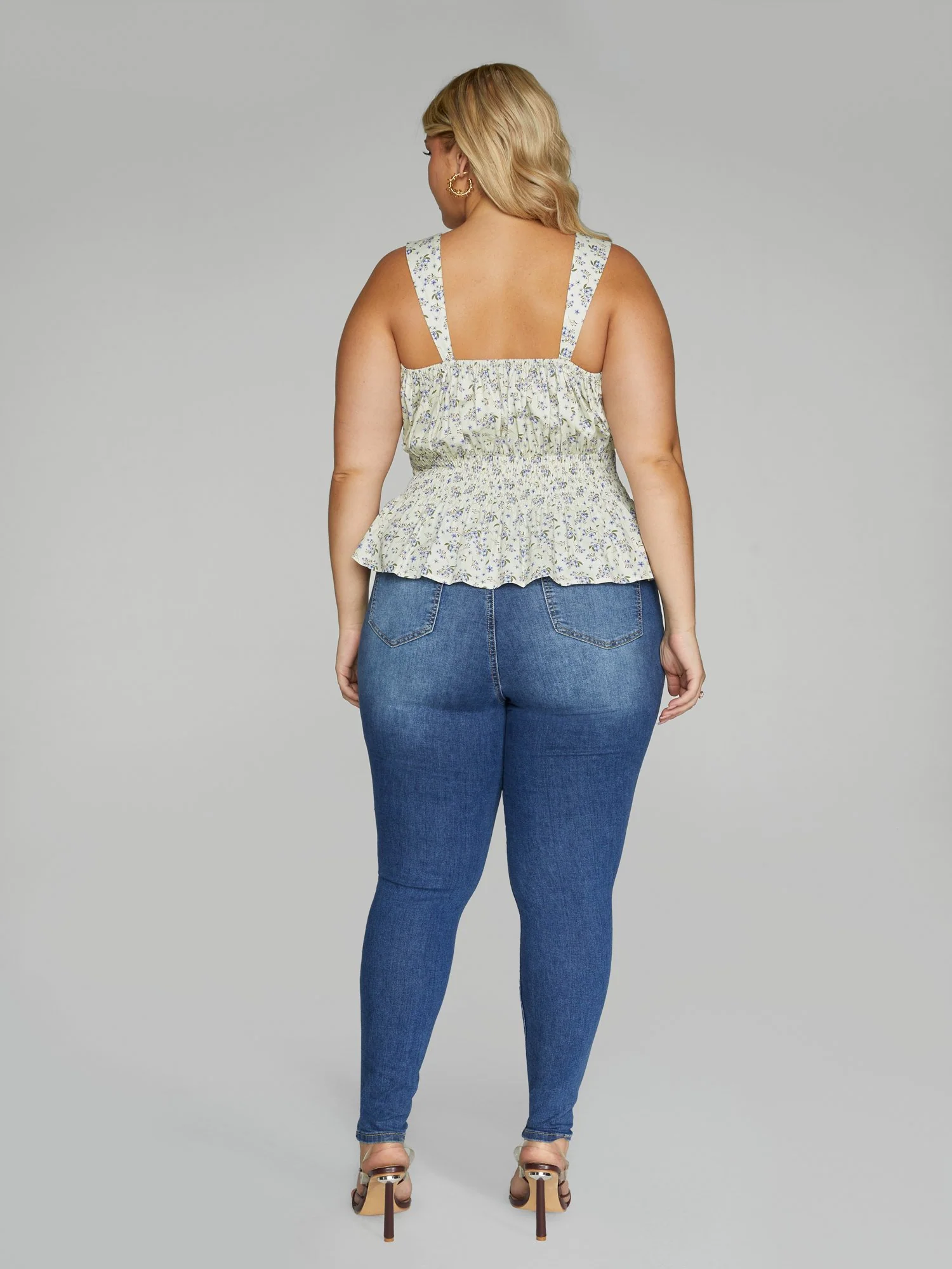 Tierra Floral Print Peplum Top - Image 4