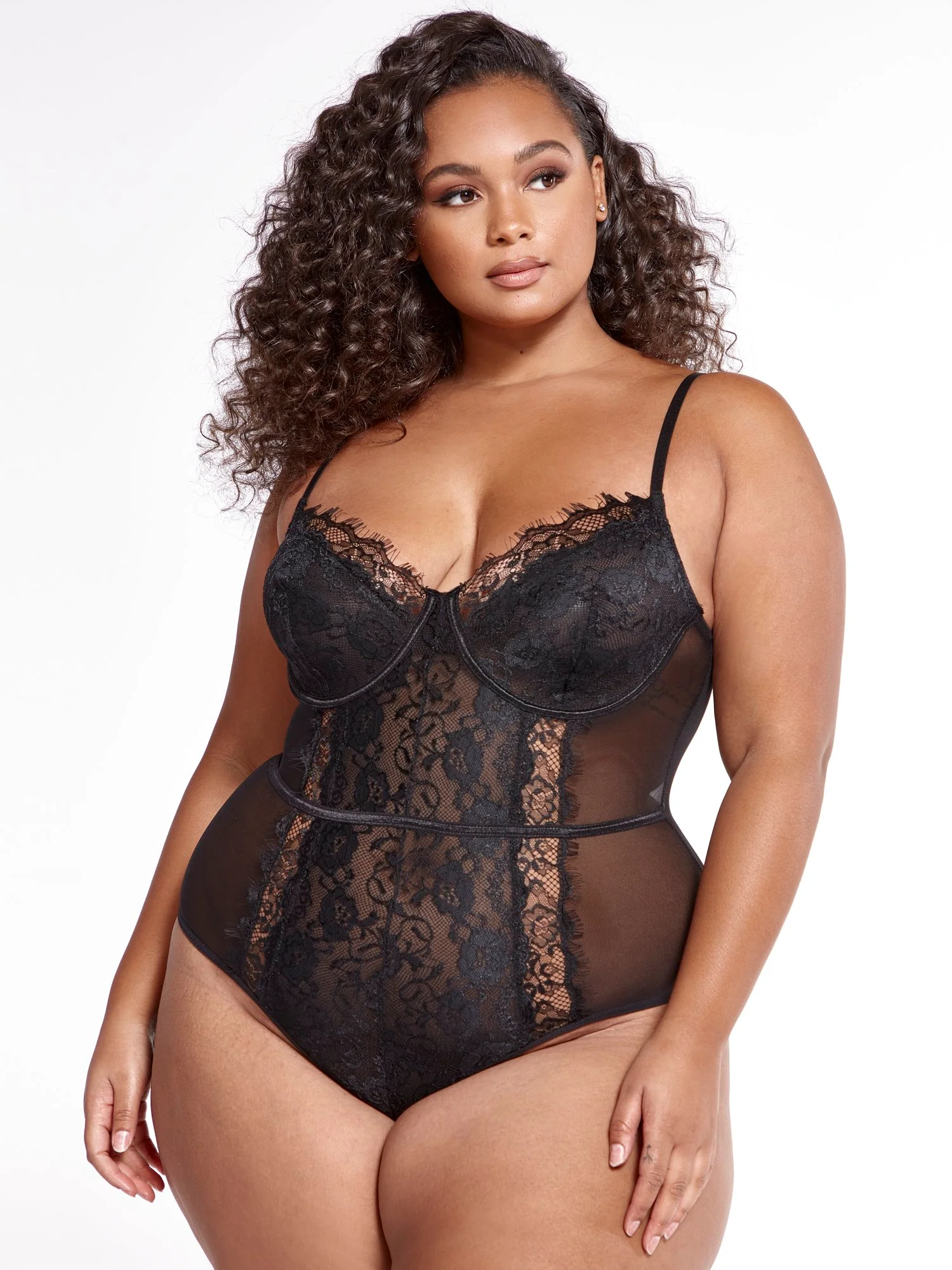 Tisha Lace and Mesh Bodysuit - Image 2