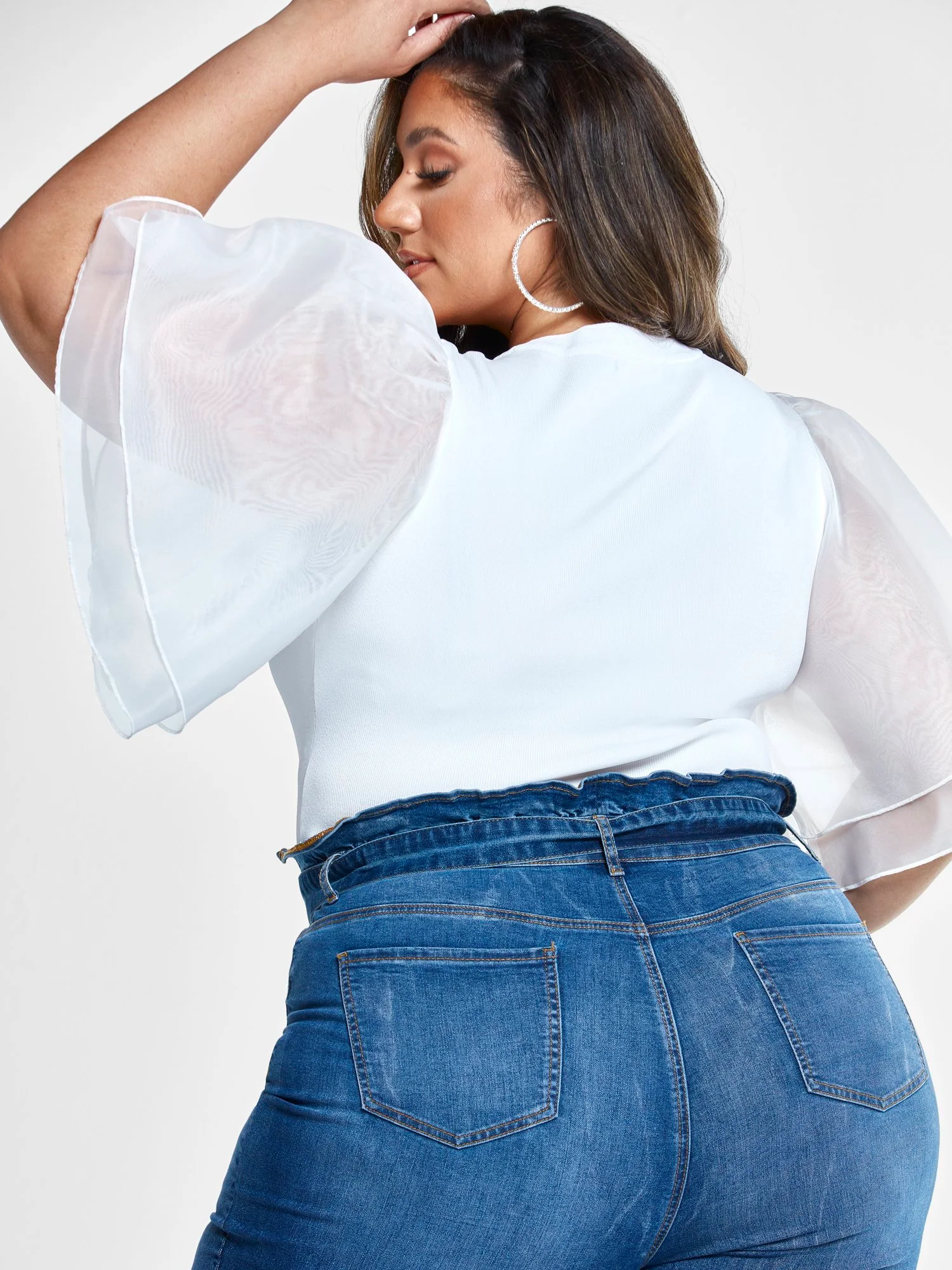 Tori Organza Sleeve Sweater - Image 4