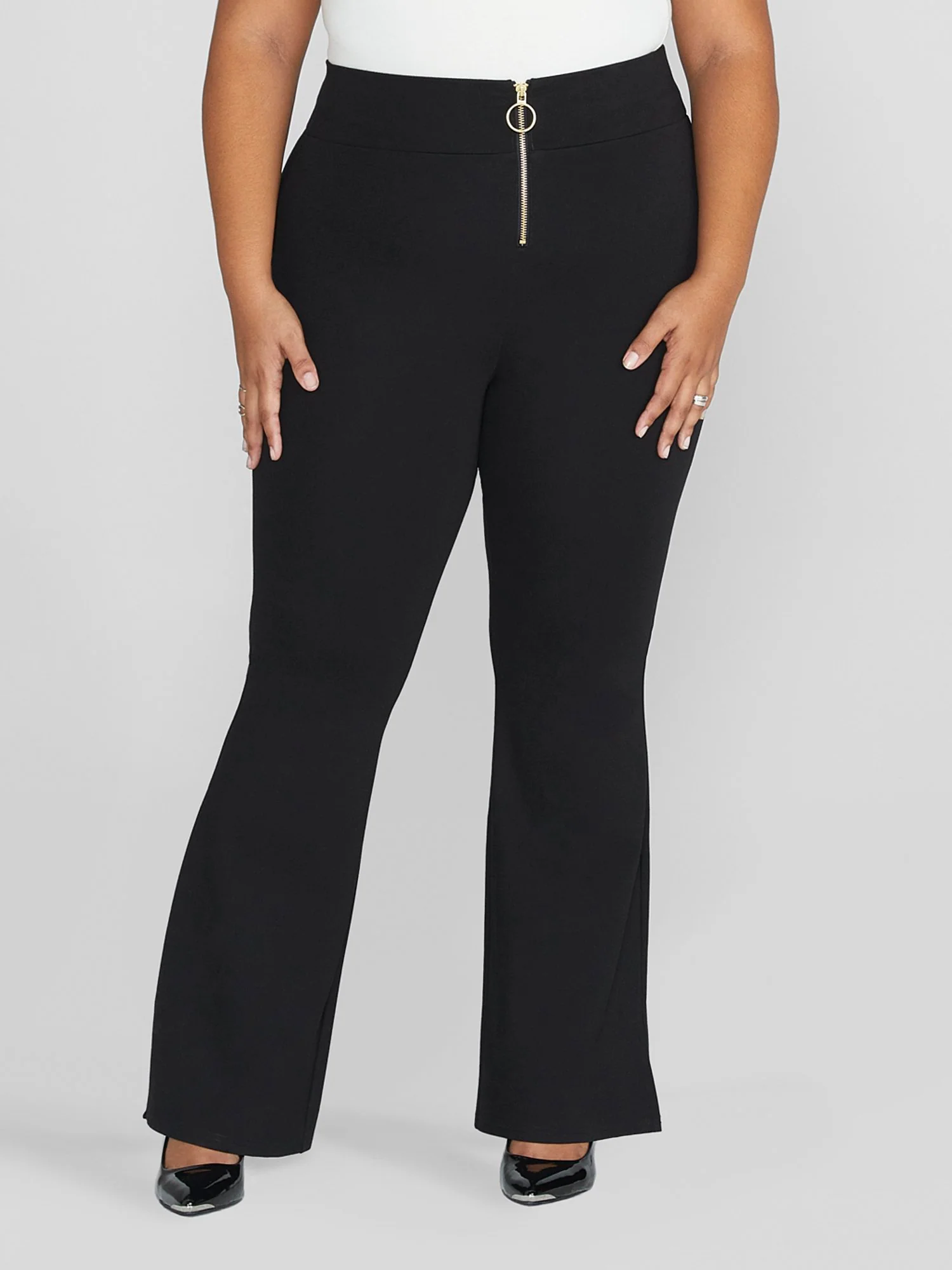 Trish O-Ring Zipper Ponte Pants - Image 2