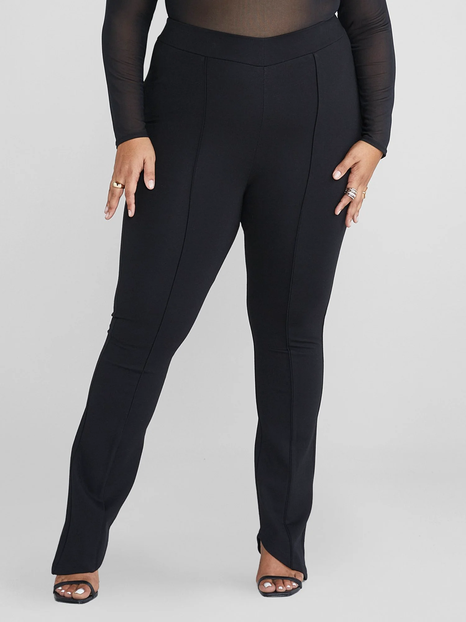 Trista V-Waistband Knit Pants - Image 2