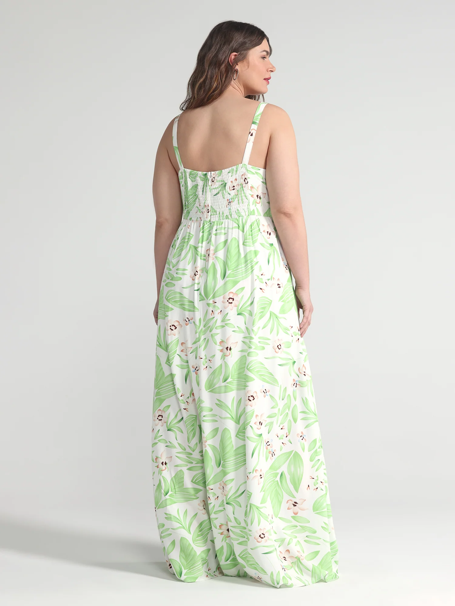 Tropical Print O-Ring Maxi Dress - Image 3