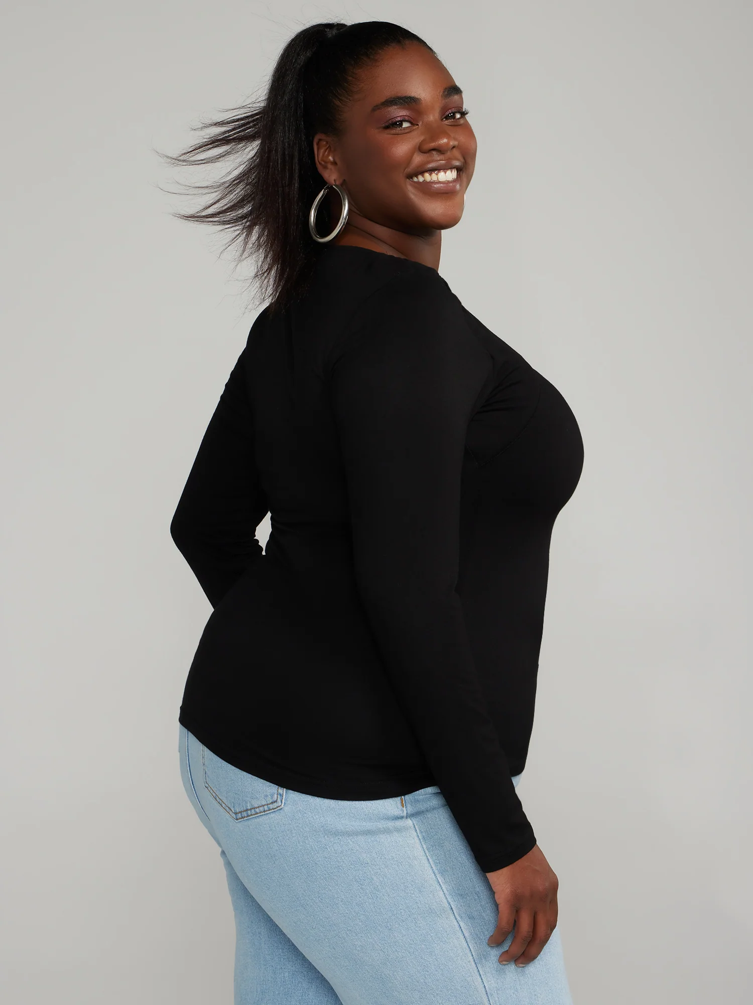 Twist Neck Cutout-Detail Top - Image 2