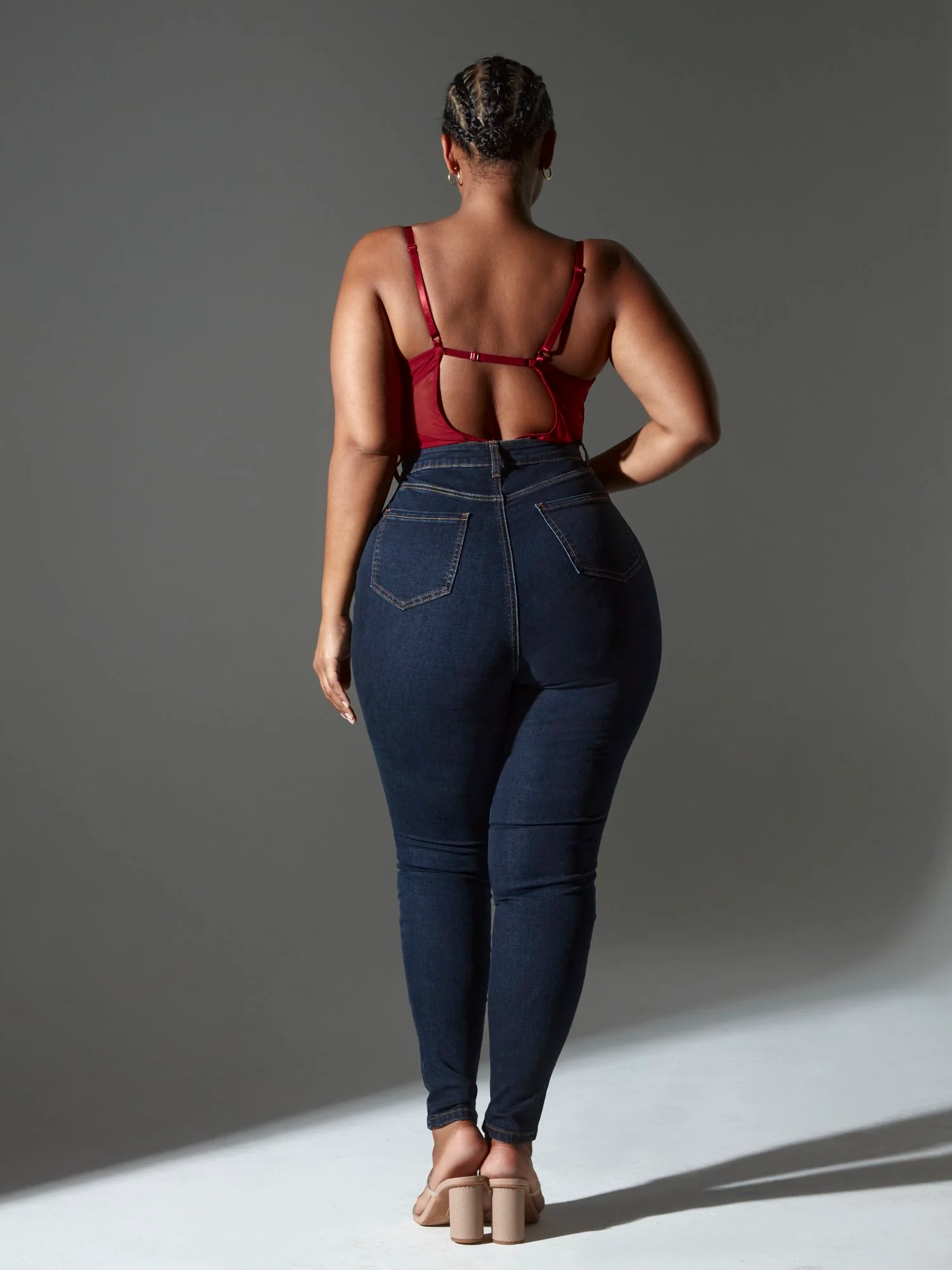 Ultra High Rise Dark Wash Skinny Jeans - Image 6