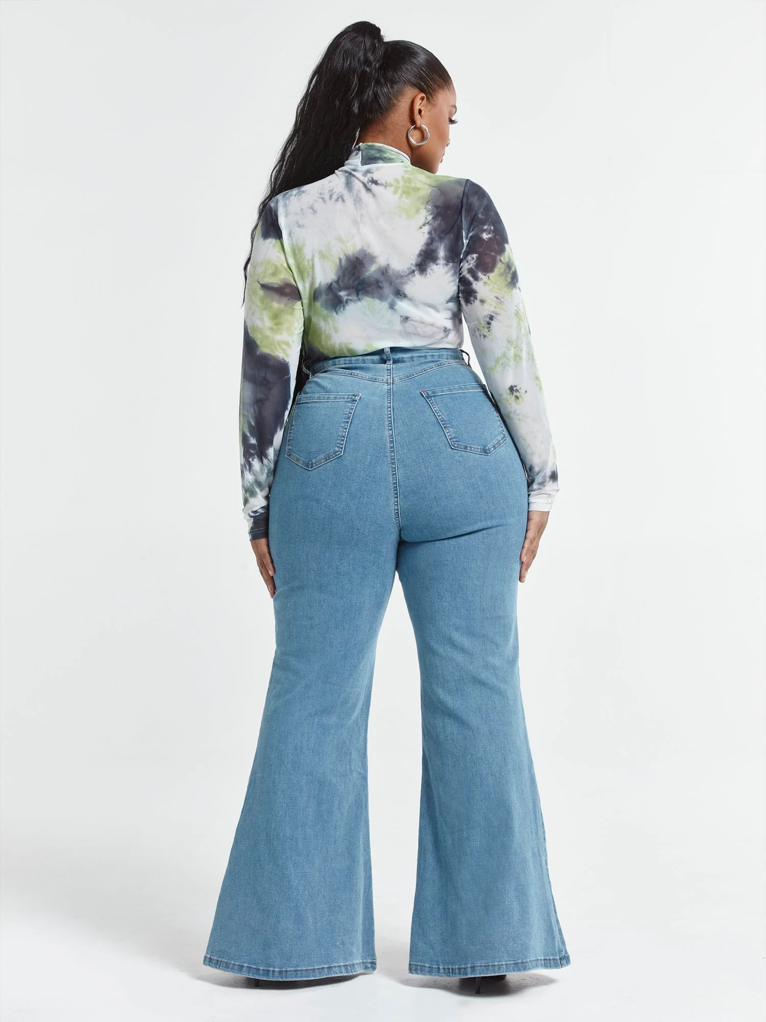 Ultra High-Rise Flare Leg Jeans - Short Inseam - Image 7