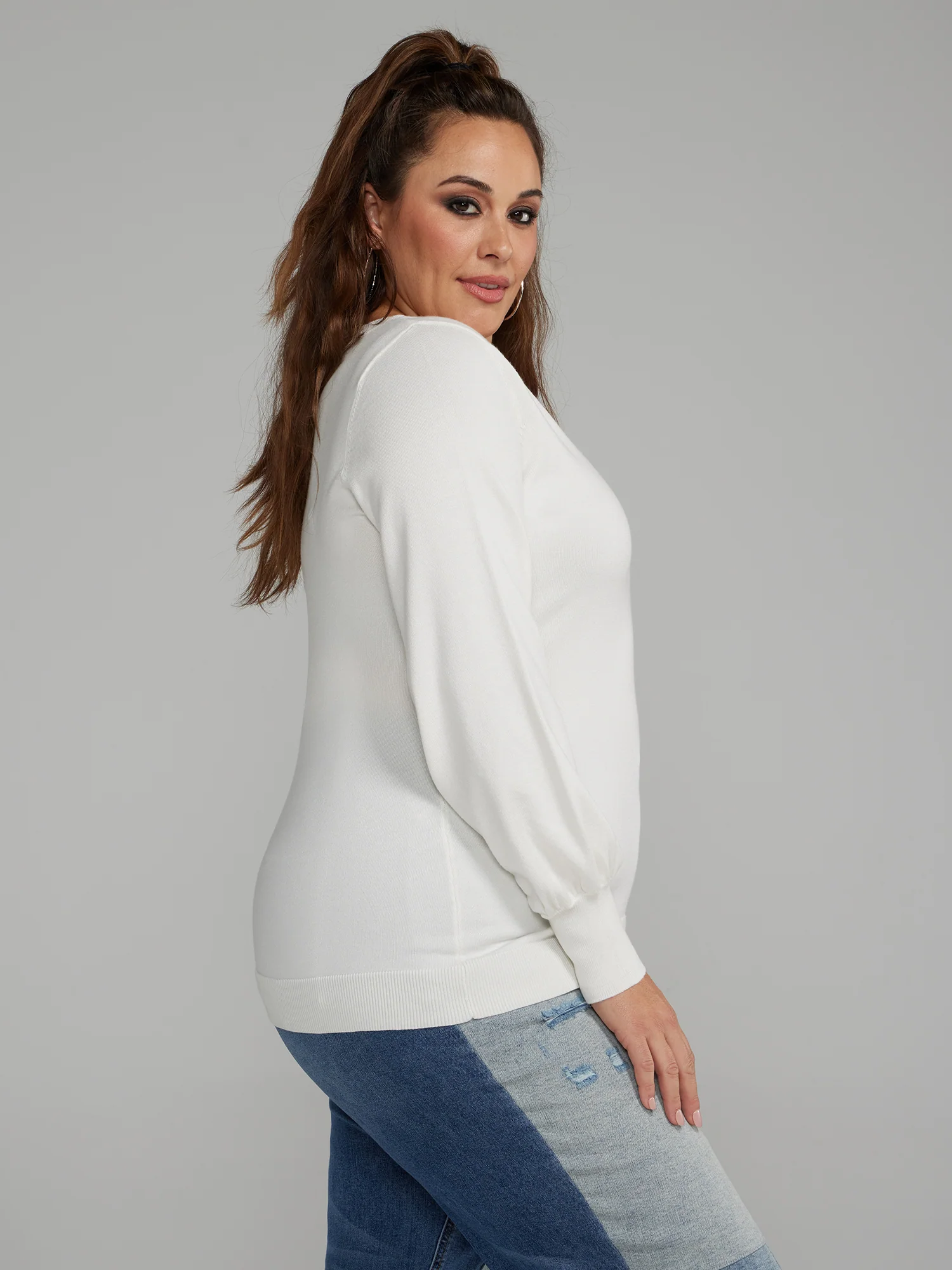 V-Neck Pullover Sweater - Image 15