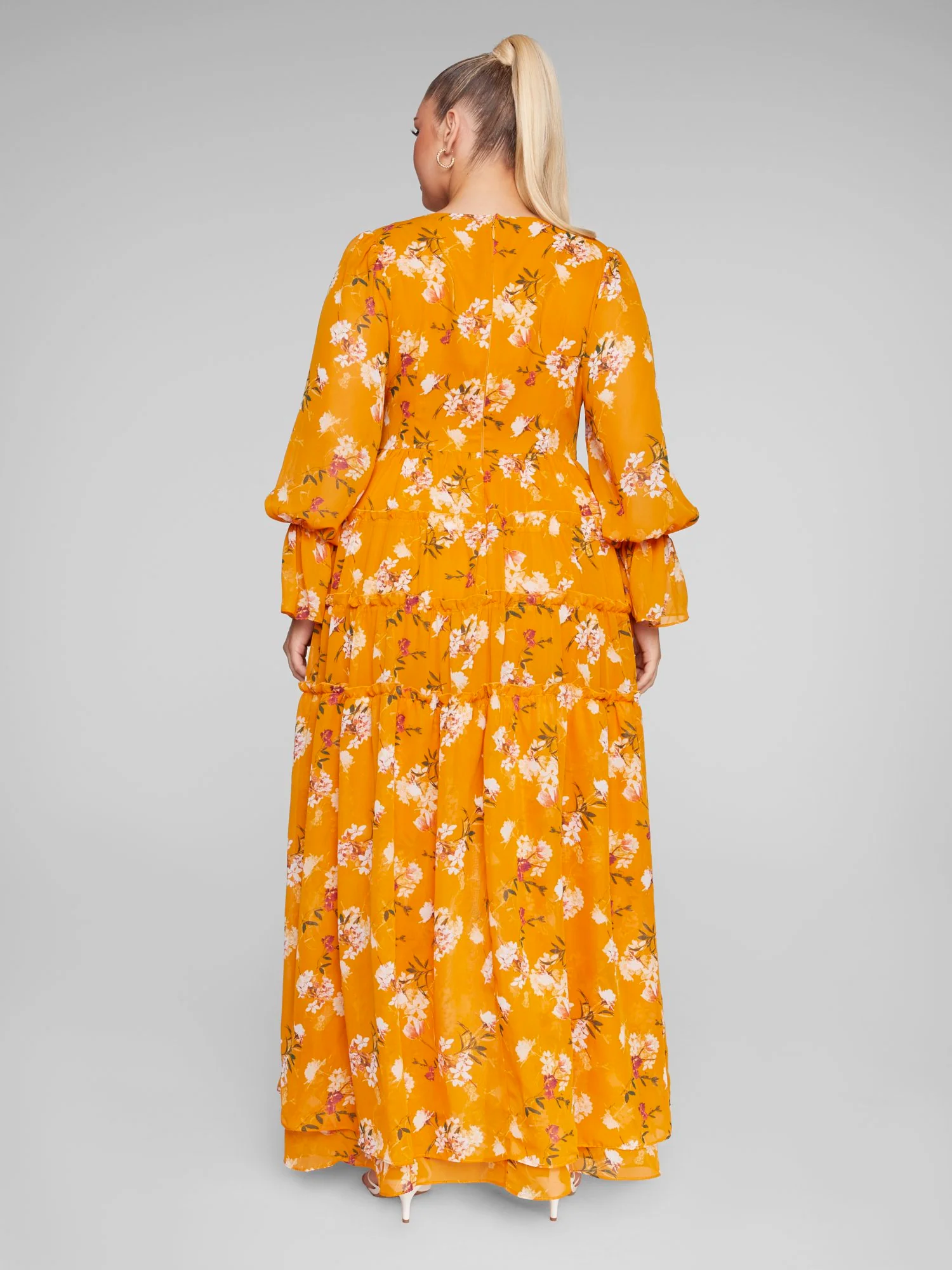 Valeria Hi-Low Floral Print Maxi Dress - Image 4