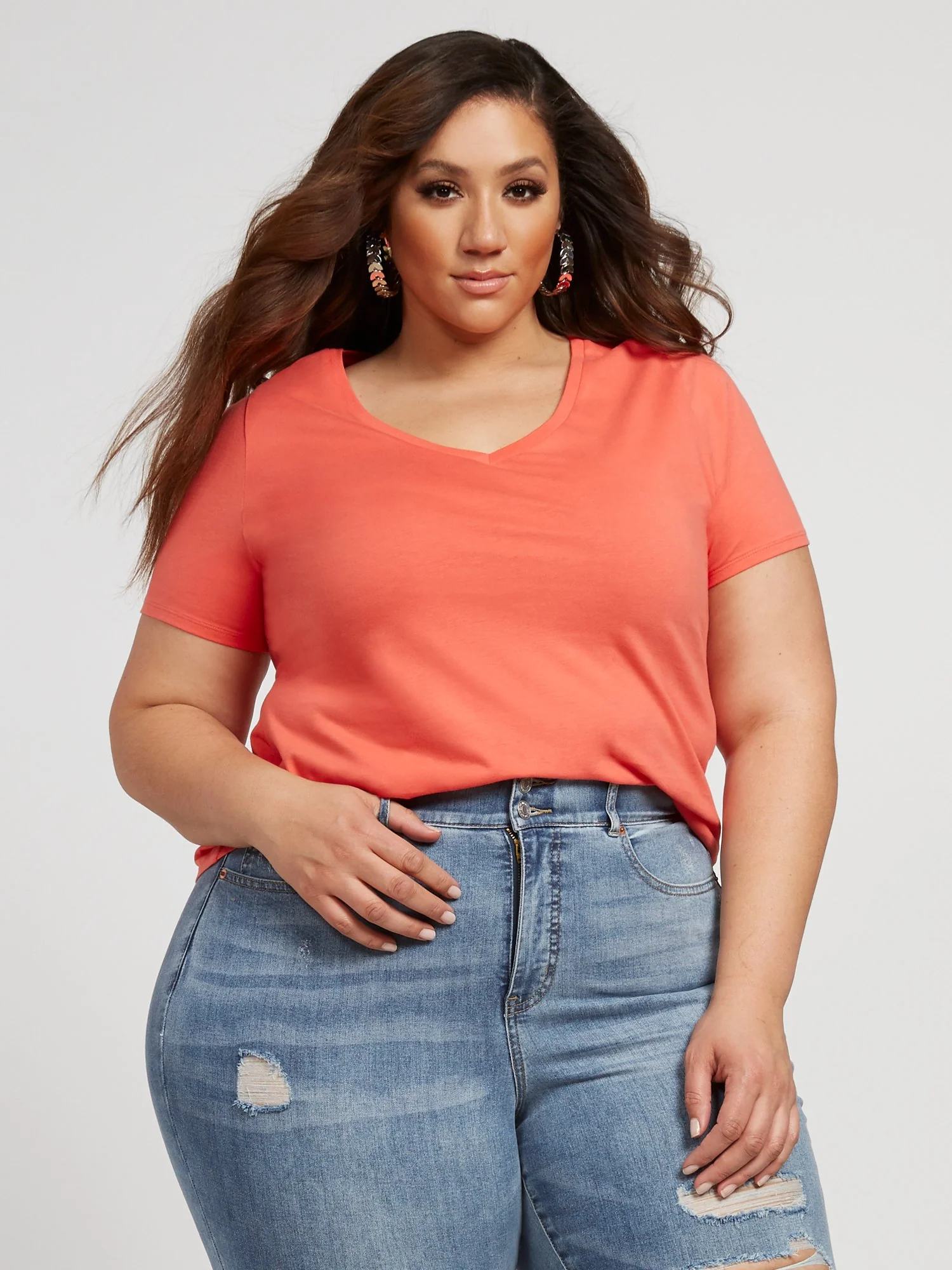 Valery Short Sleeve V-Neck Tee - Image 19