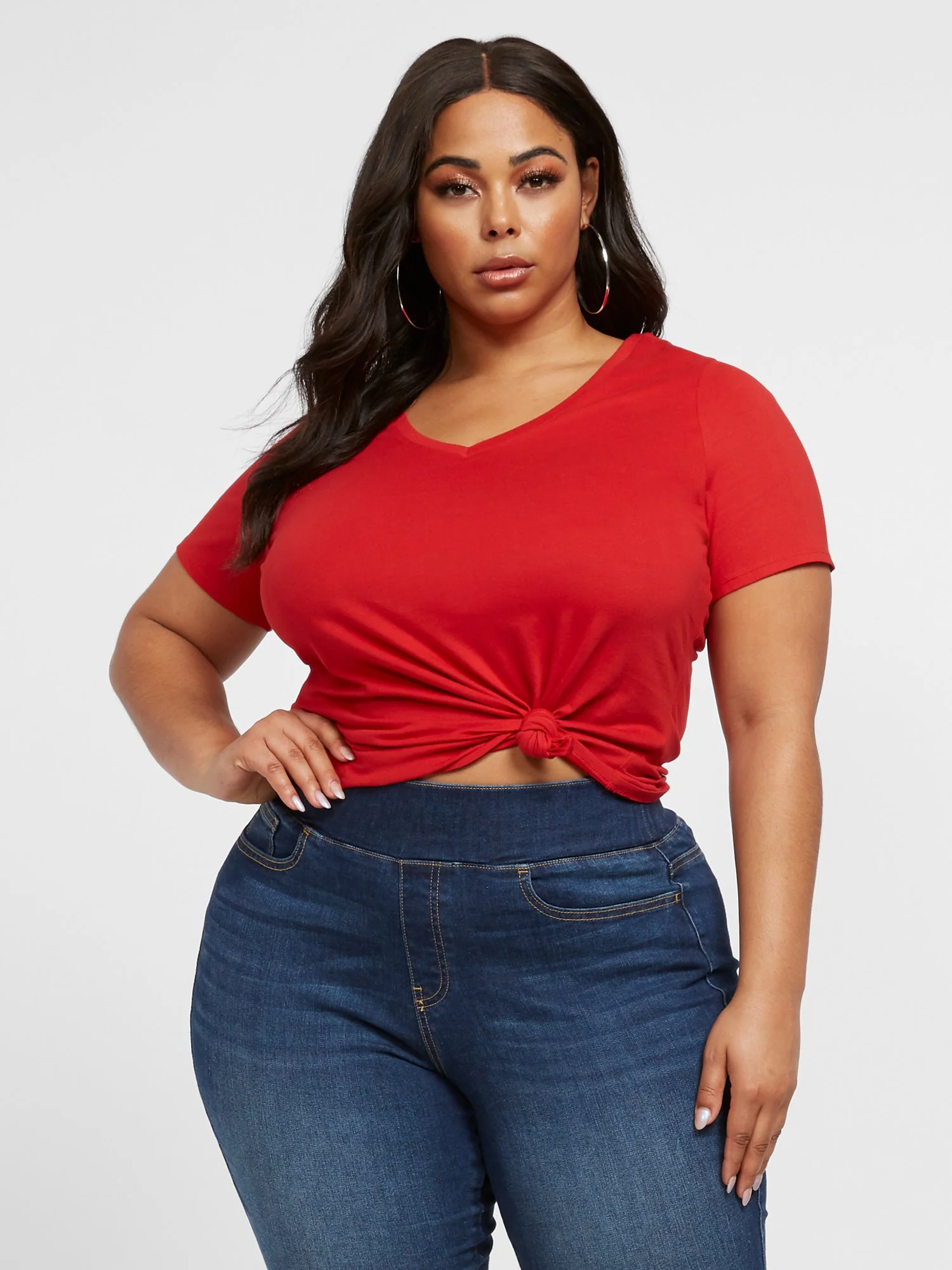 Valery Short Sleeve V-Neck Tee - Image 27